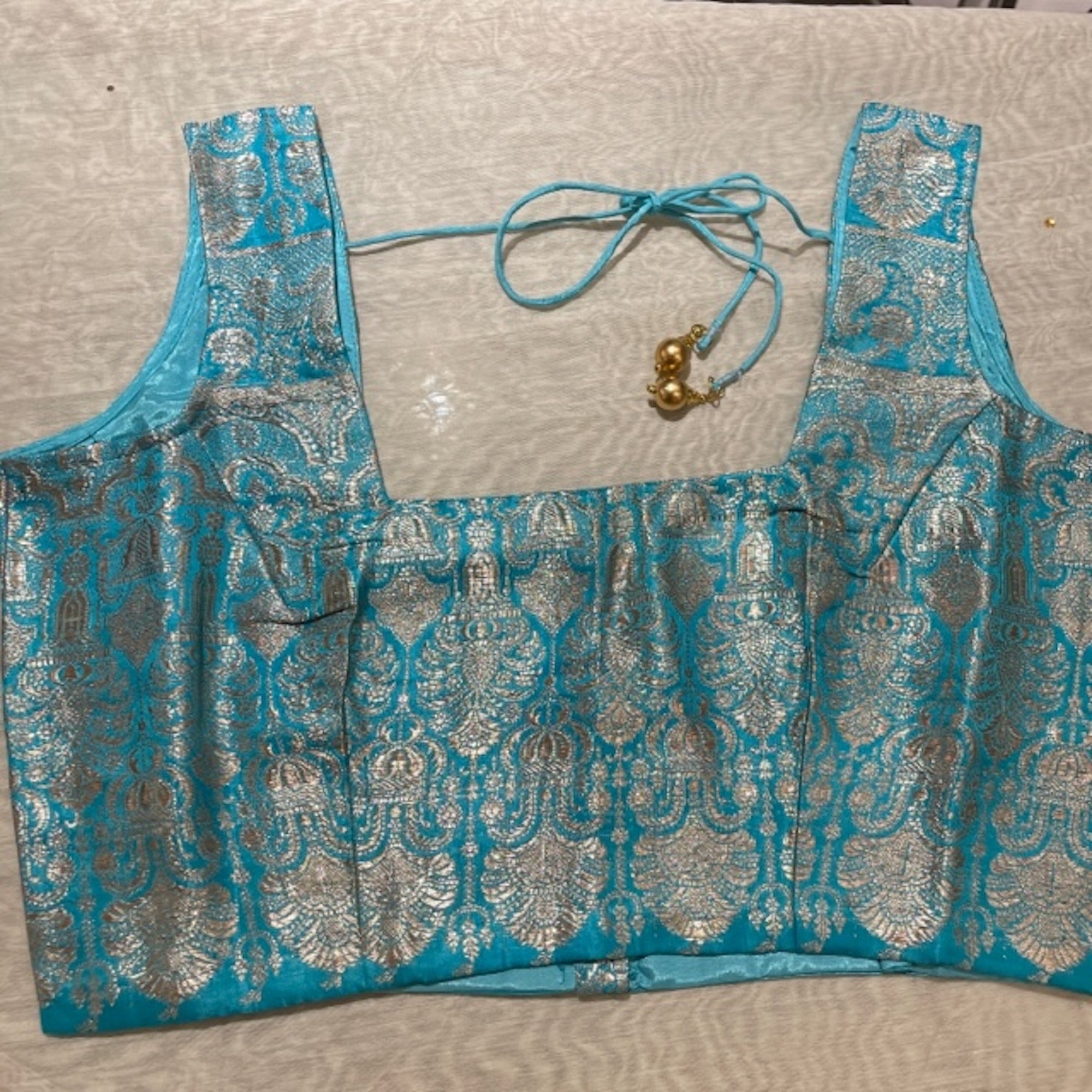 Brocade Saree Blouses-Size 40 - Vintage India NYC
