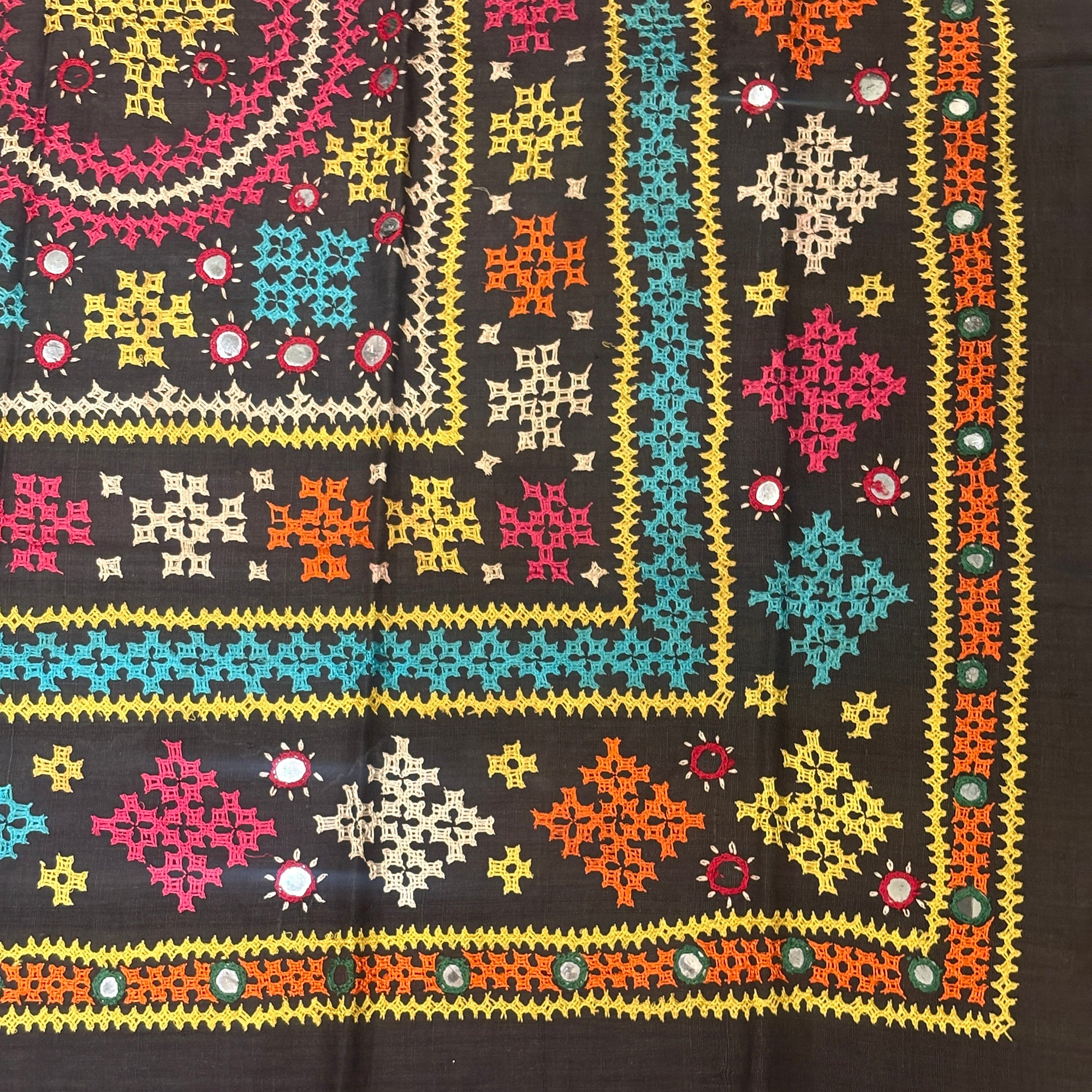 Hand Cross Stitch Embroidered Cotton Bedcover