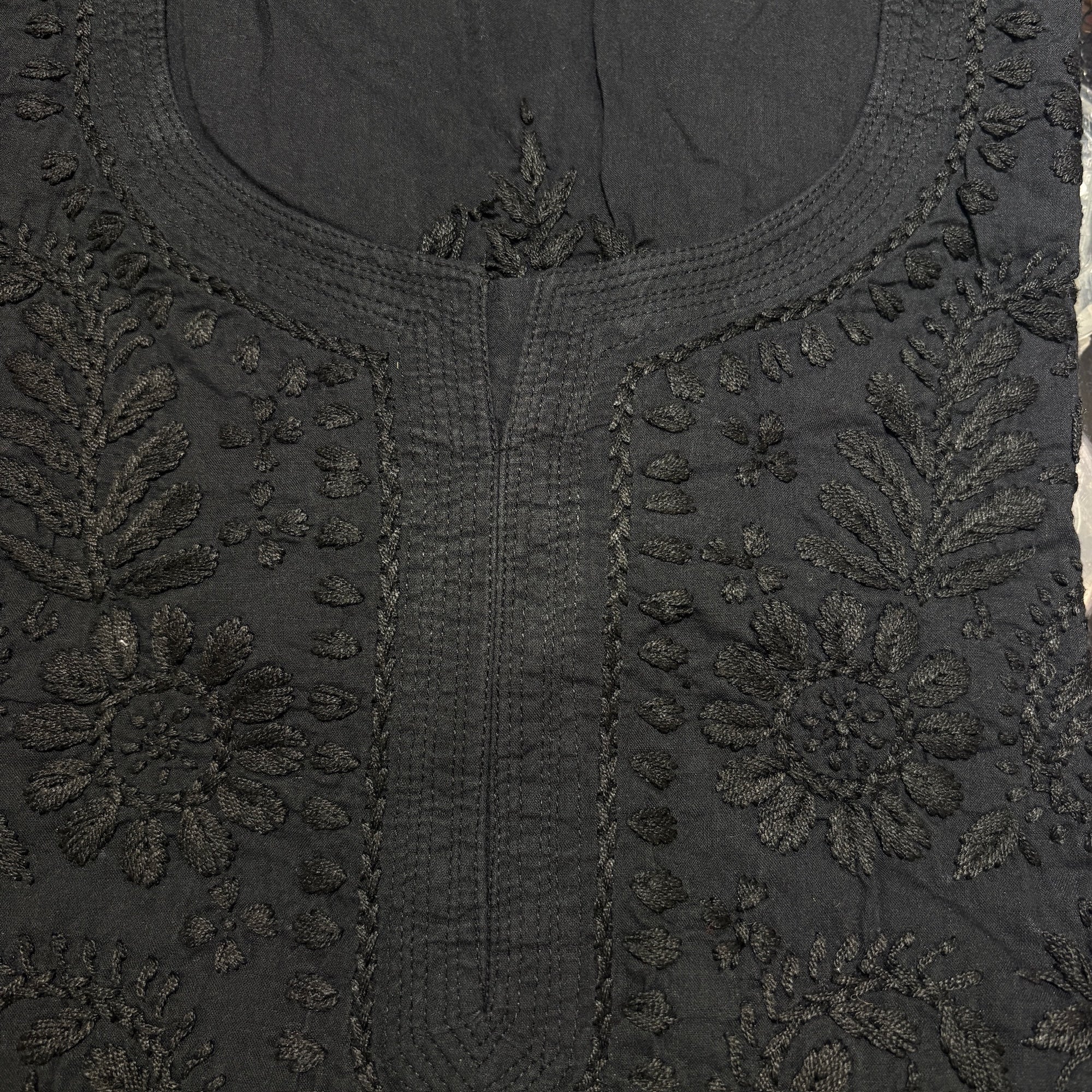 MA Short Embroidered Cotton Kurti-Size 48