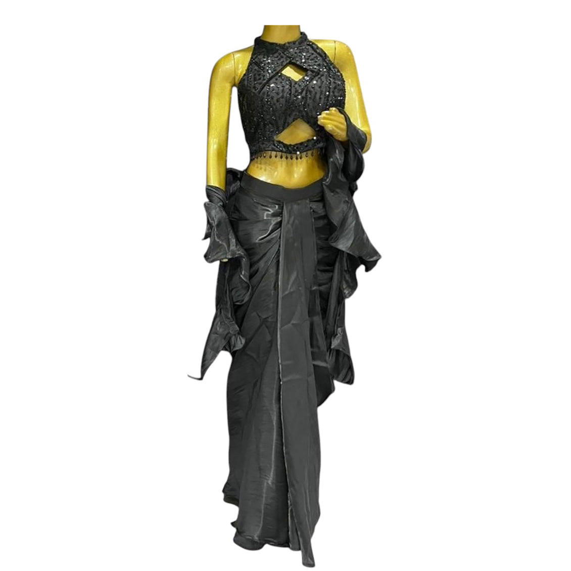 Halter w/ Drape Skirt-3 Colors - Vintage India NYC
