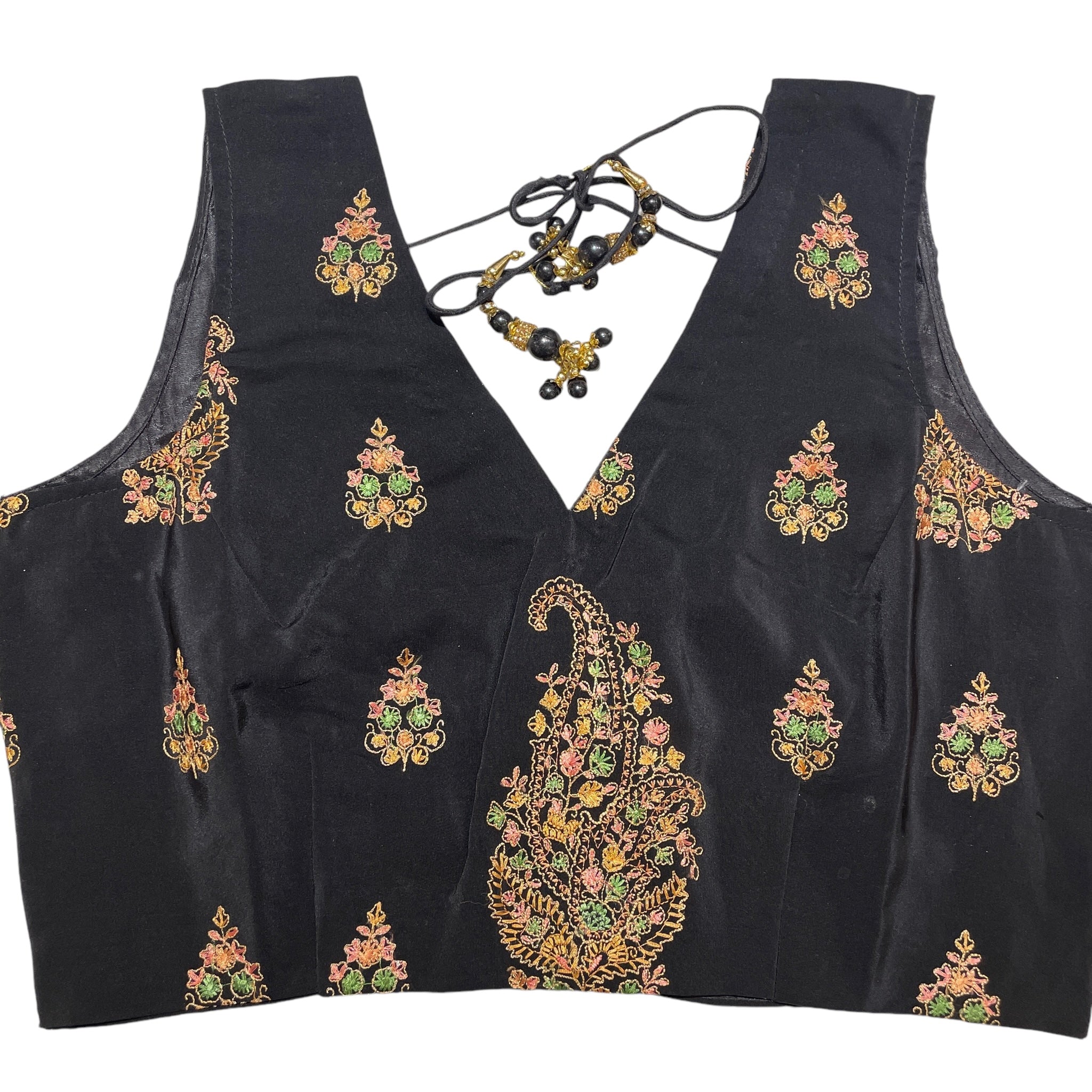 Brocade & Embroidered Saree Blouses 2-Size 38 - Vintage India NYC