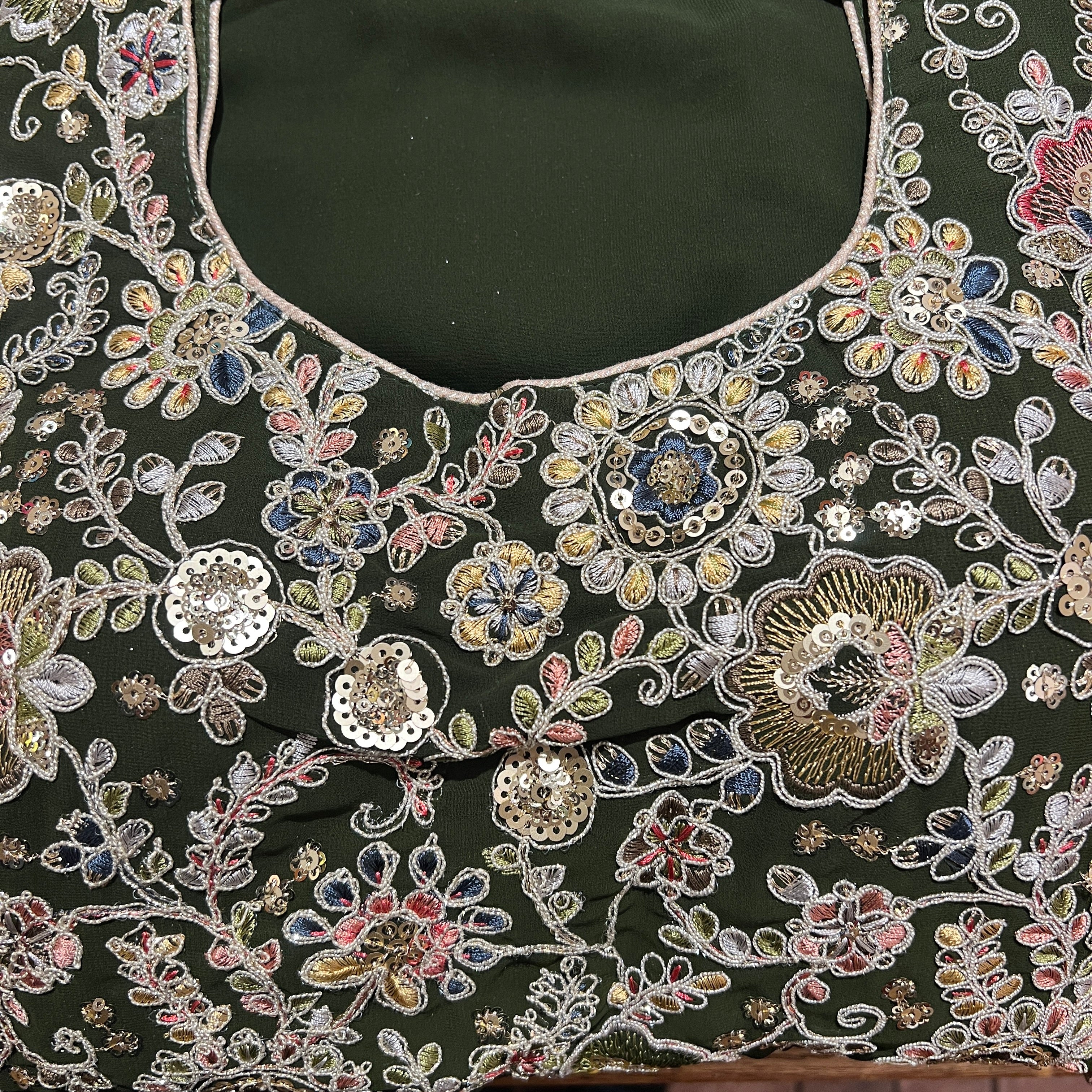 Embroidered Floral Gharara Sets-Colors