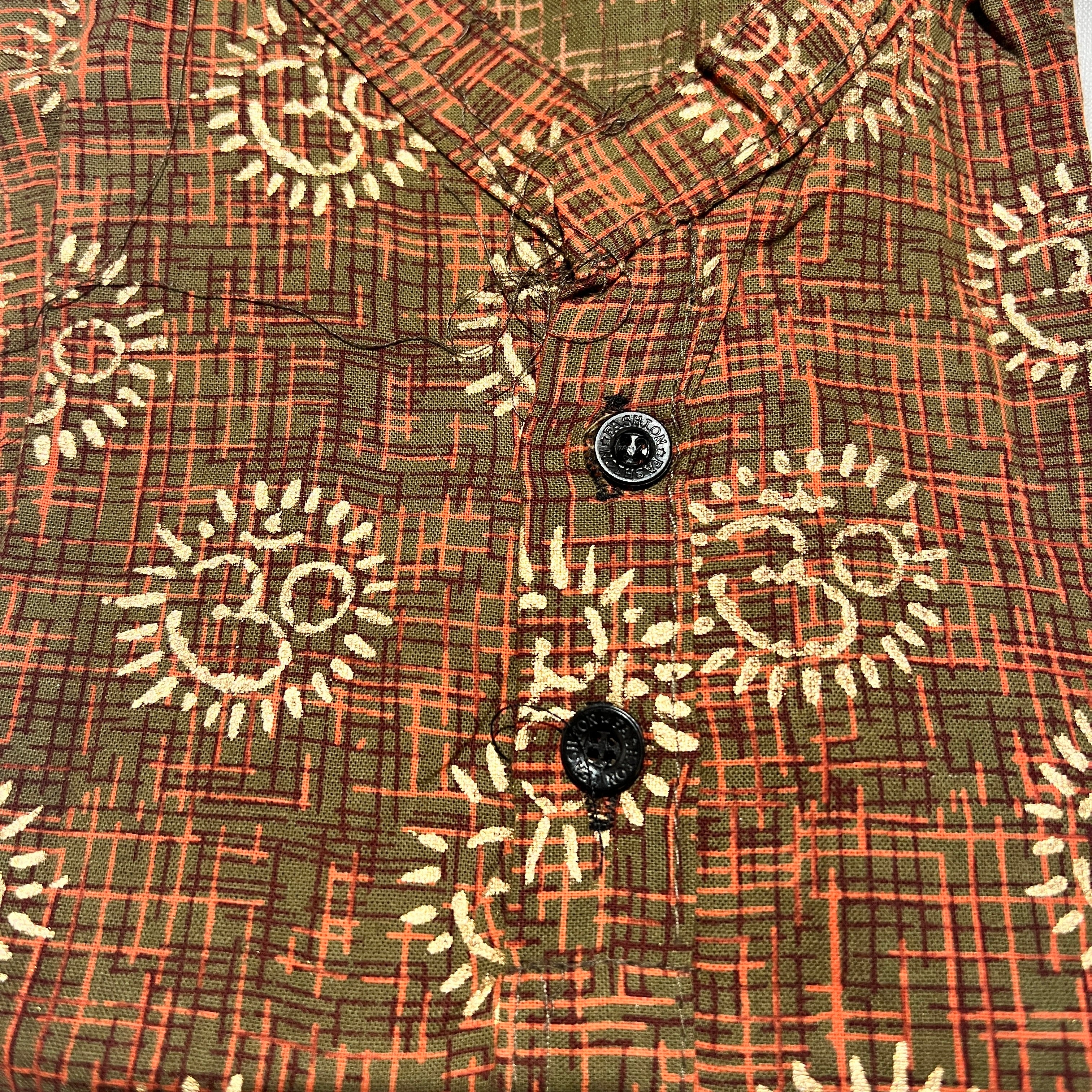 Boys Cotton Kurtas Gold Print-2 year old - Vintage India NYC