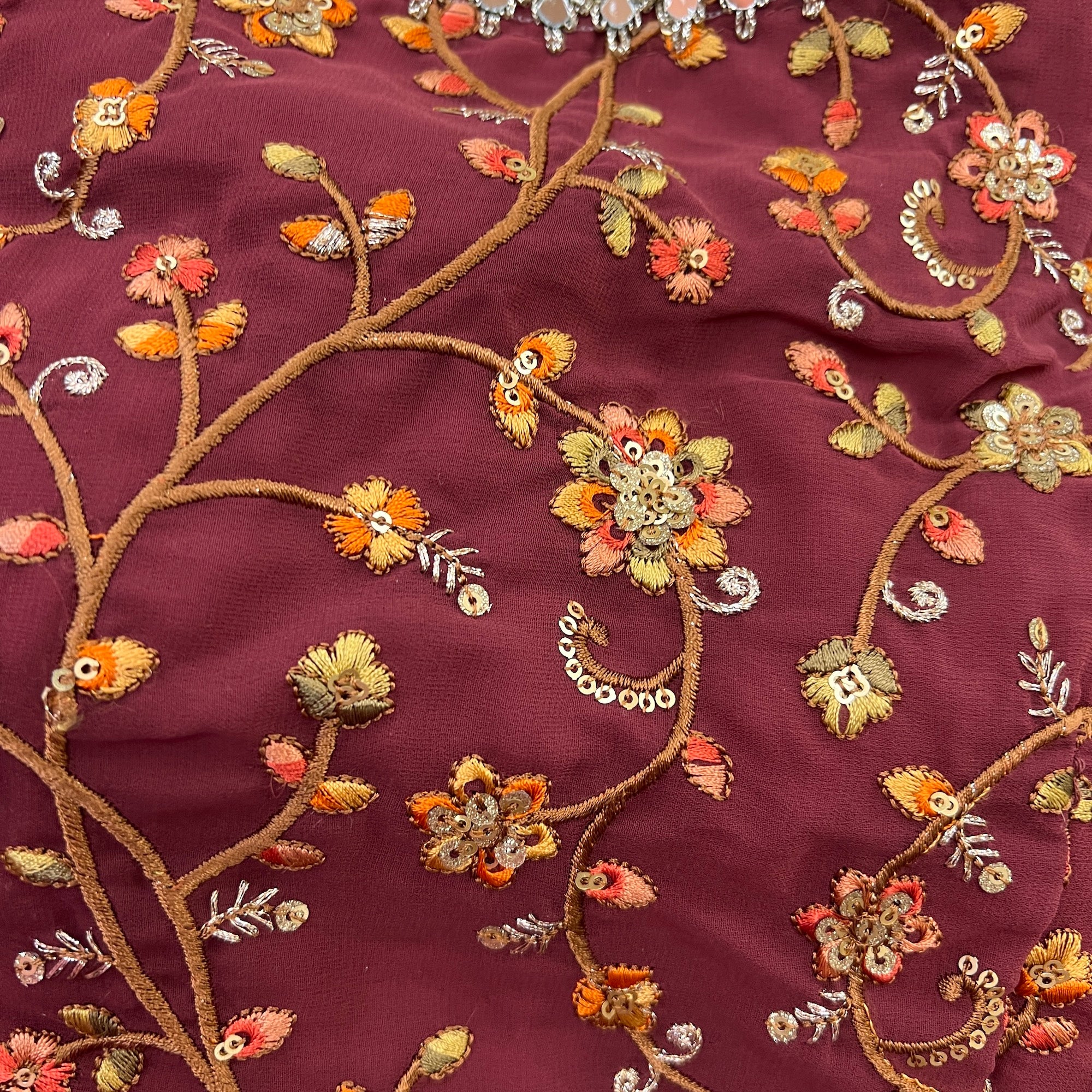 Plus Size Embroidered Gharara Set - Vintage India NYC