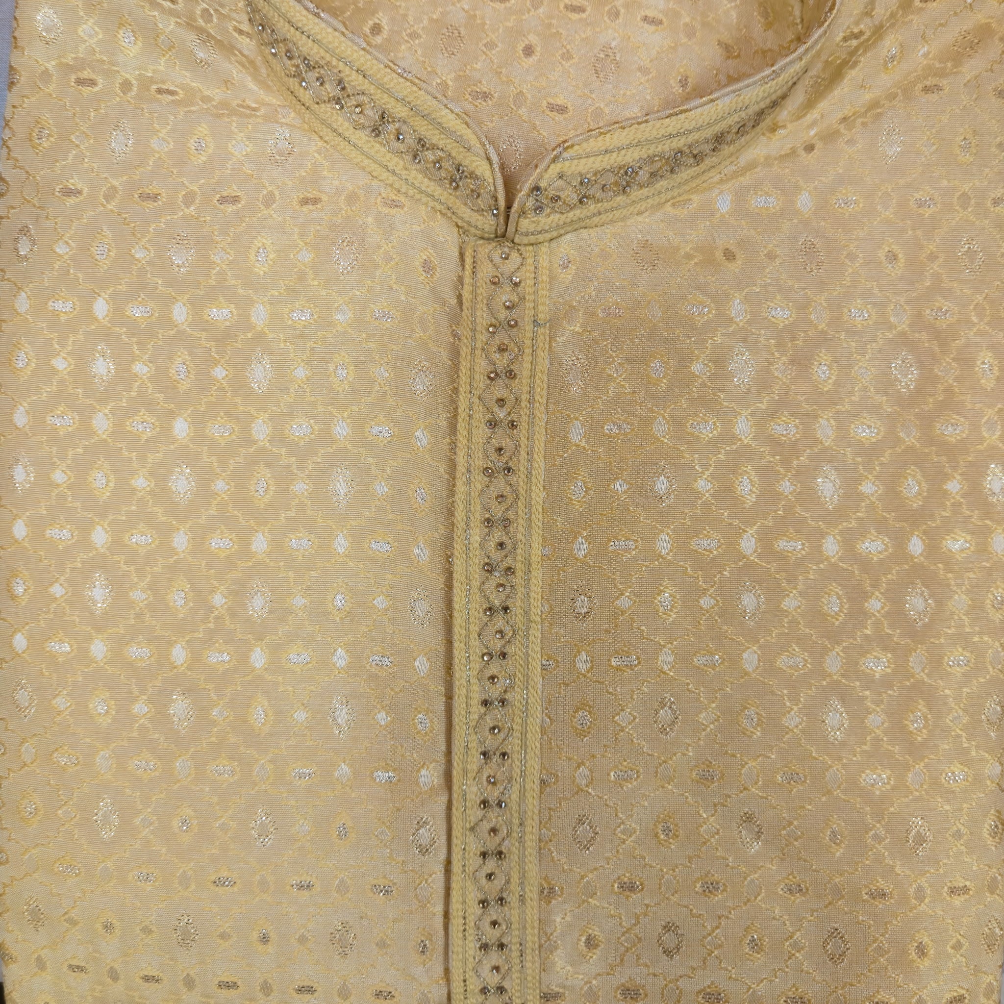 Tile Motif Jacquard Kurta-Colors