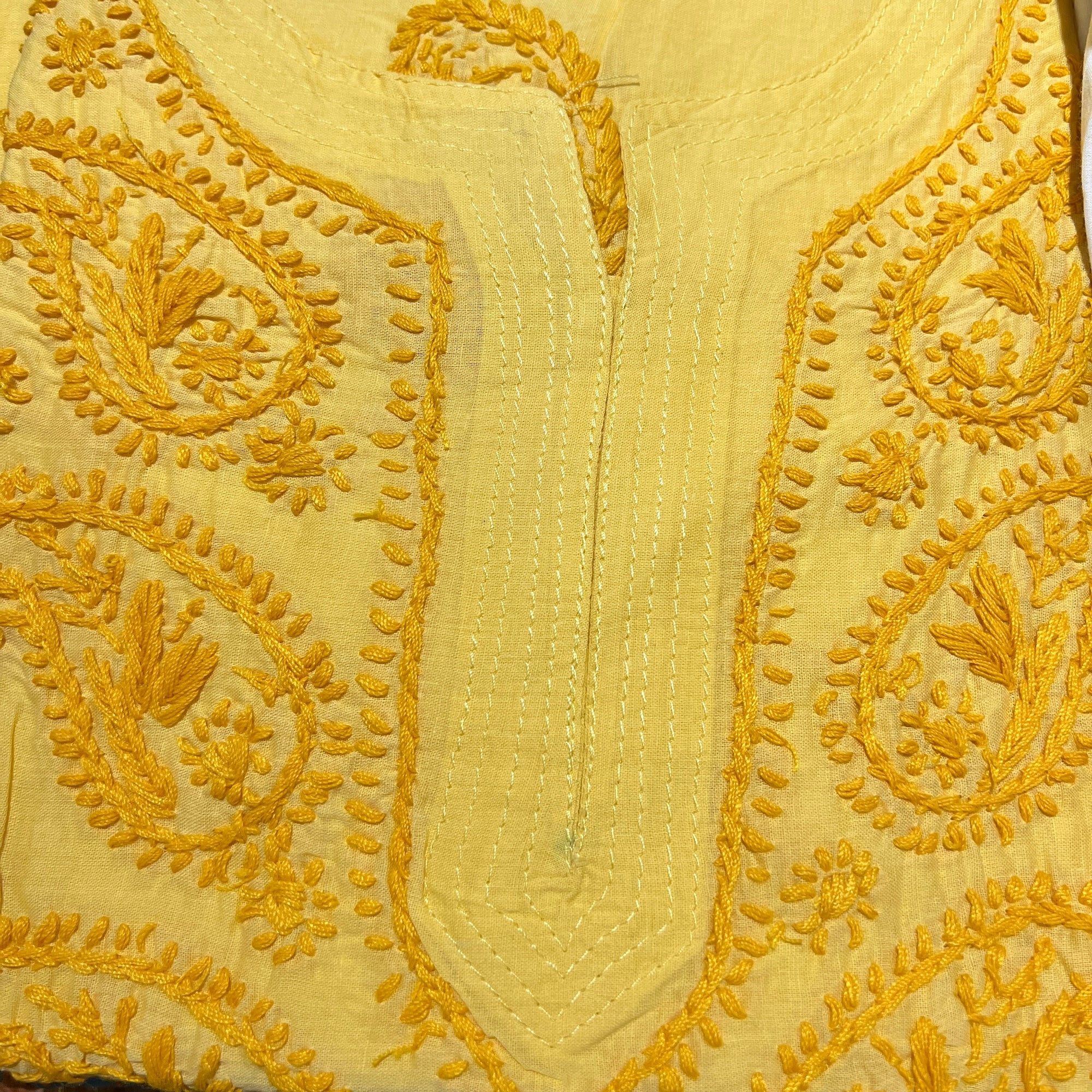 AR Long Embroidered Cotton Tunic Kurtis- L