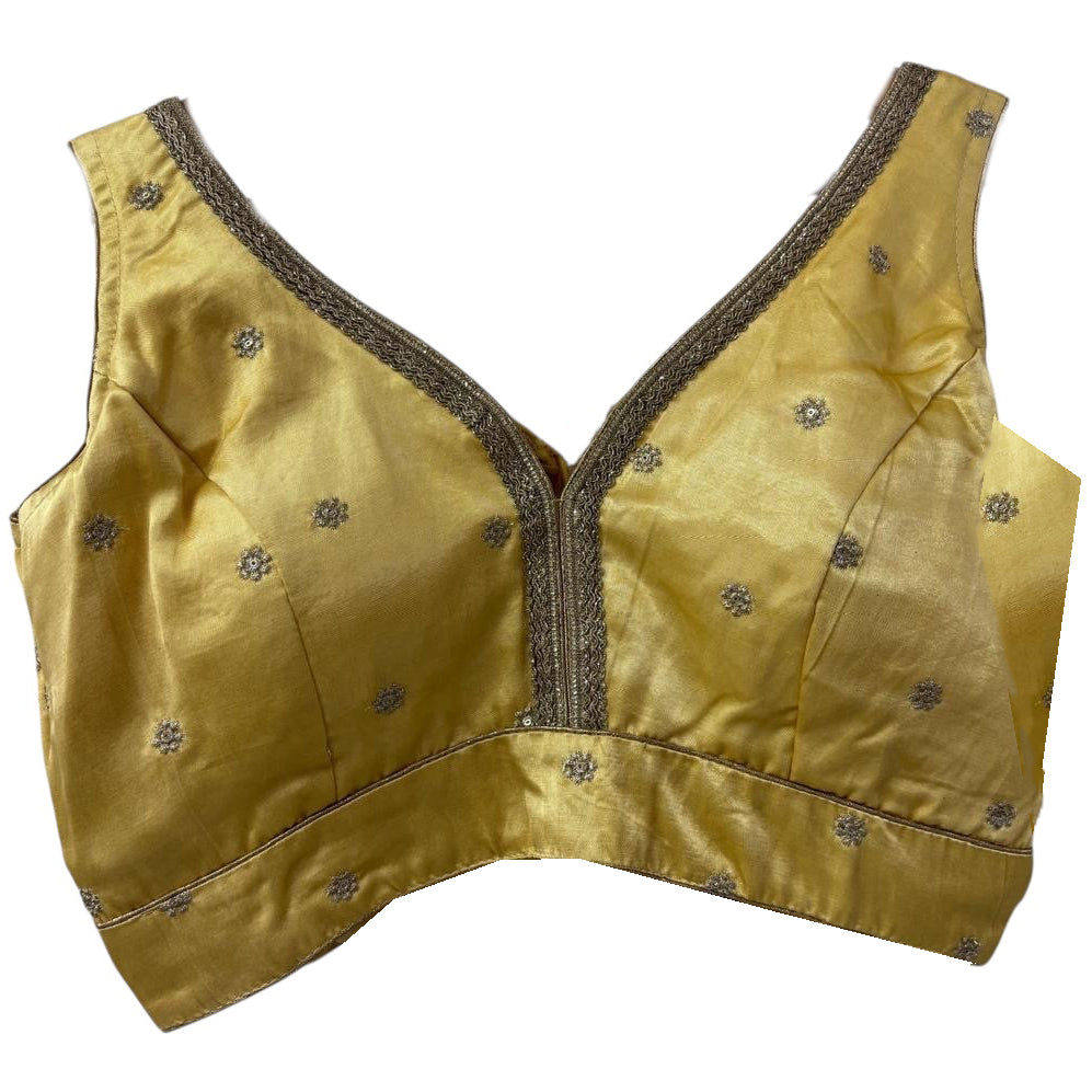 V Neck Silk Flower Blouse-Many Colors