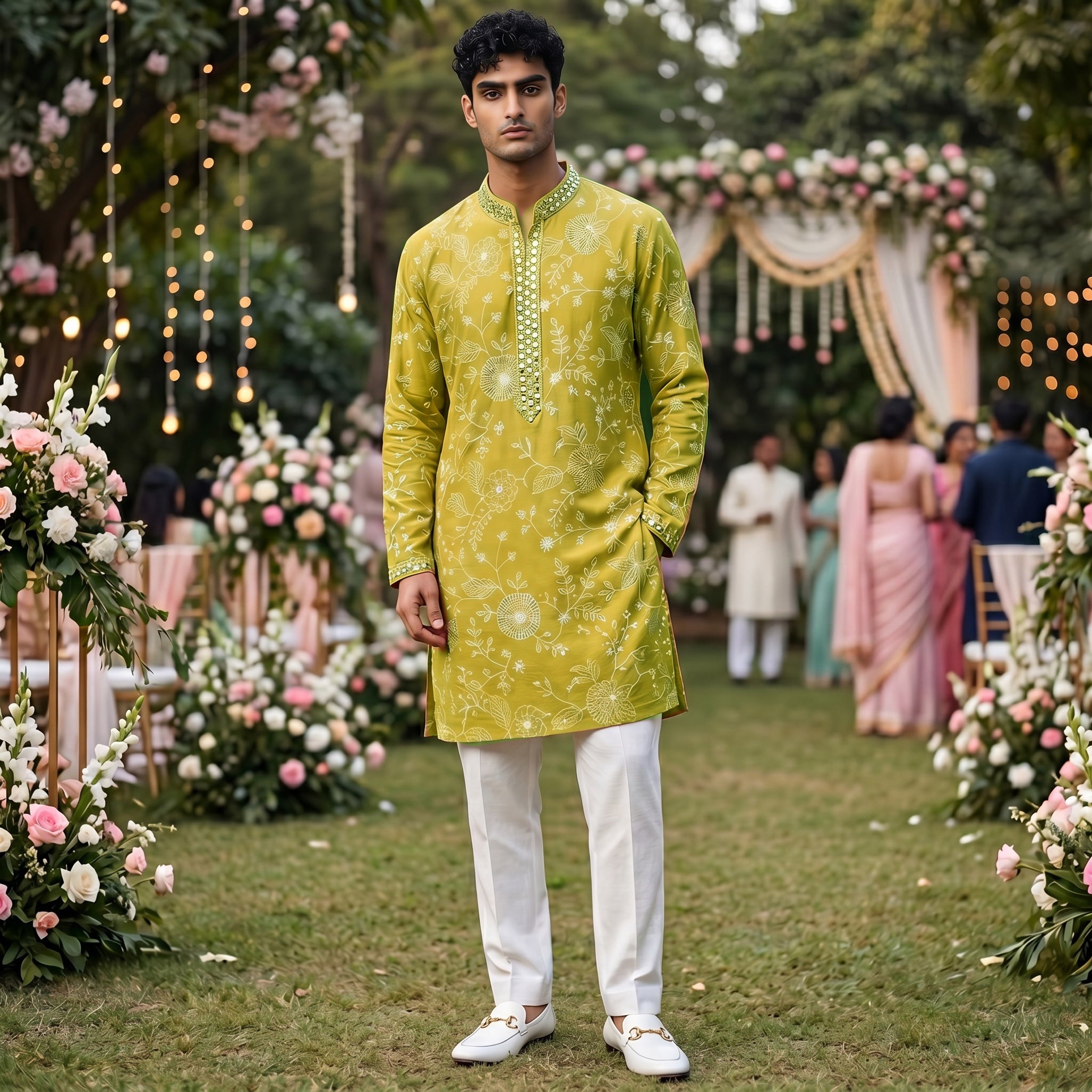 Full Embroidered Kurtas-Colors