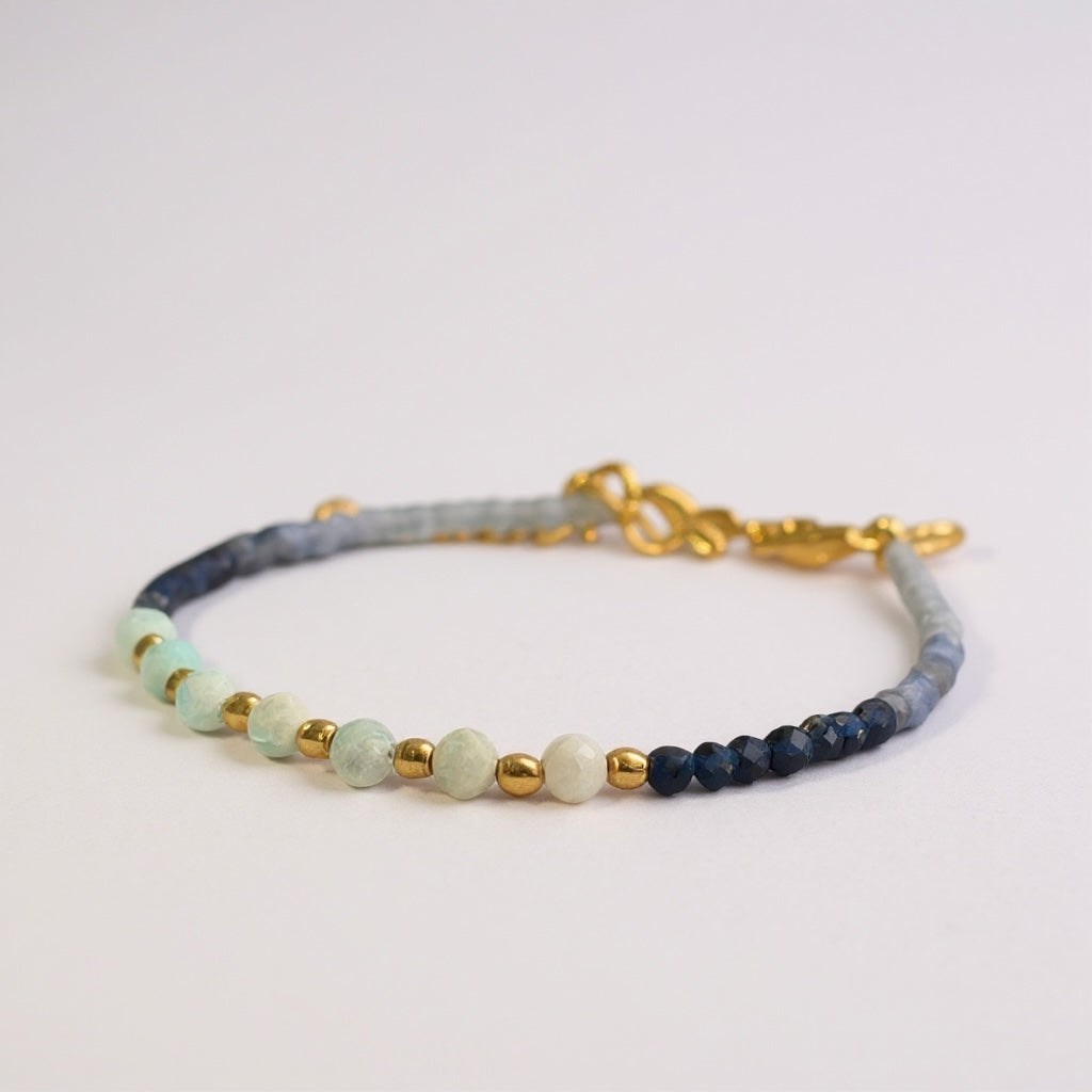 MK Semi Precious Mini Stone Bracelet-Colors - Vintage India NYC