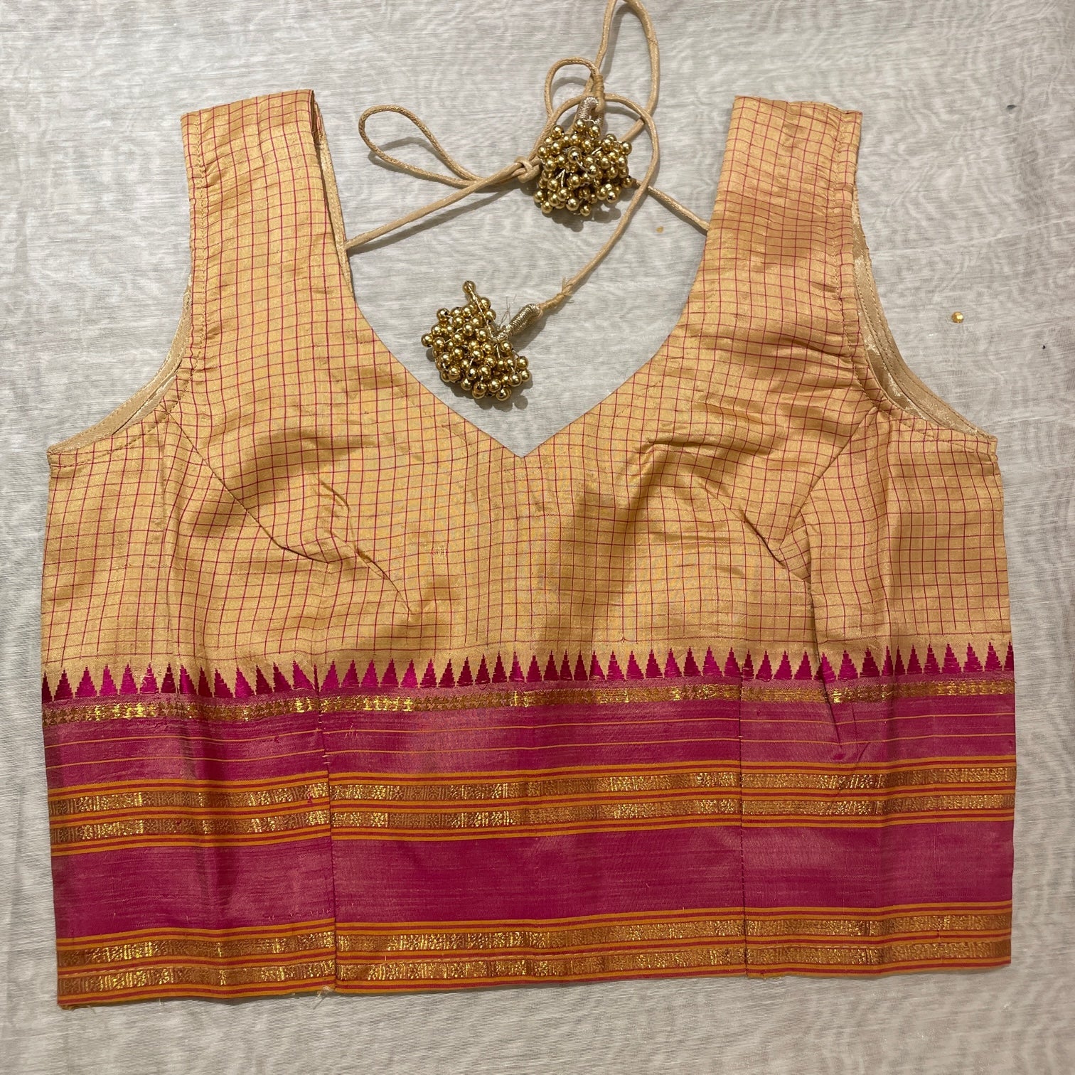 Brocade Saree Blouses-Size 32 - Vintage India NYC