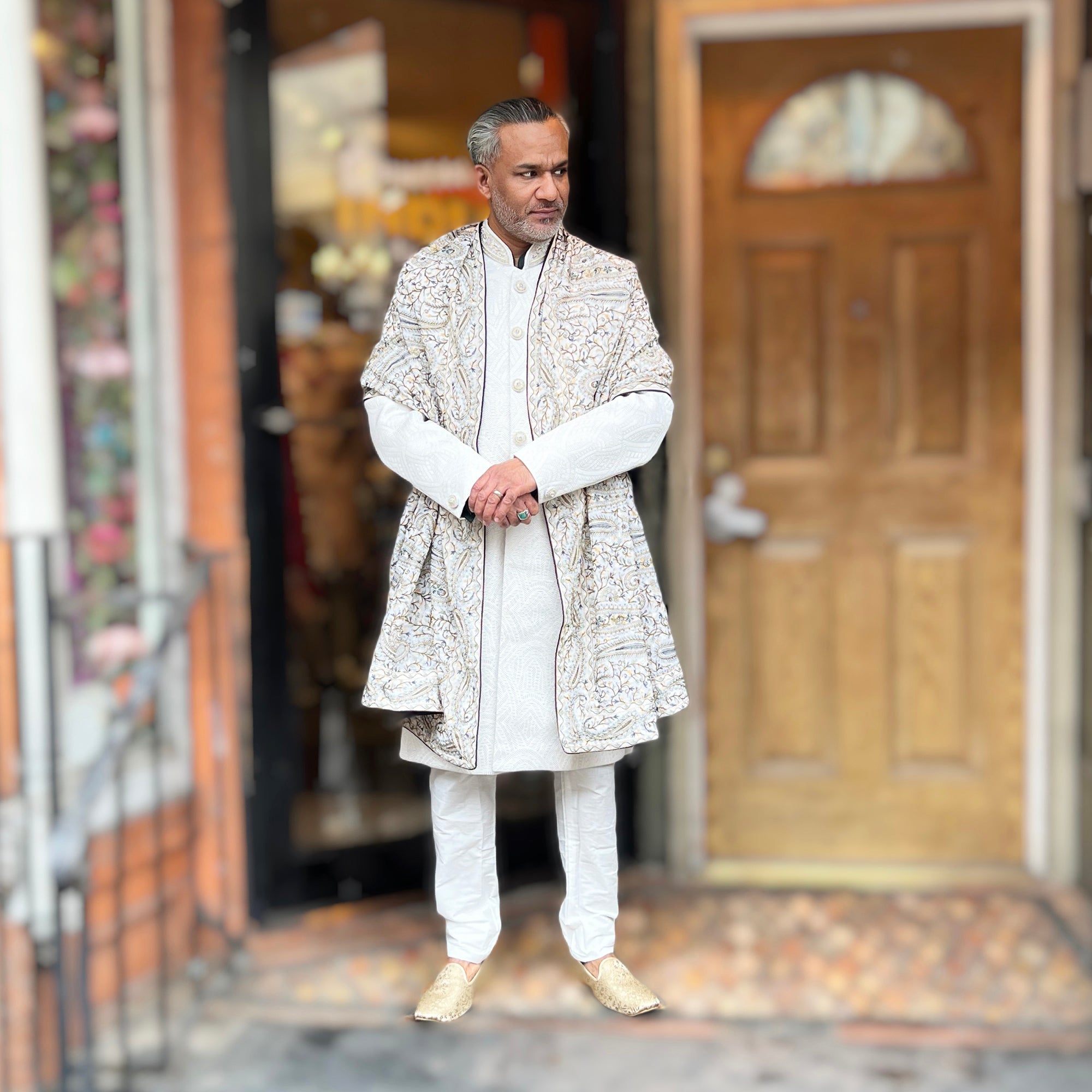 Mens Heavy Embroidered Dupatta-2 Colors