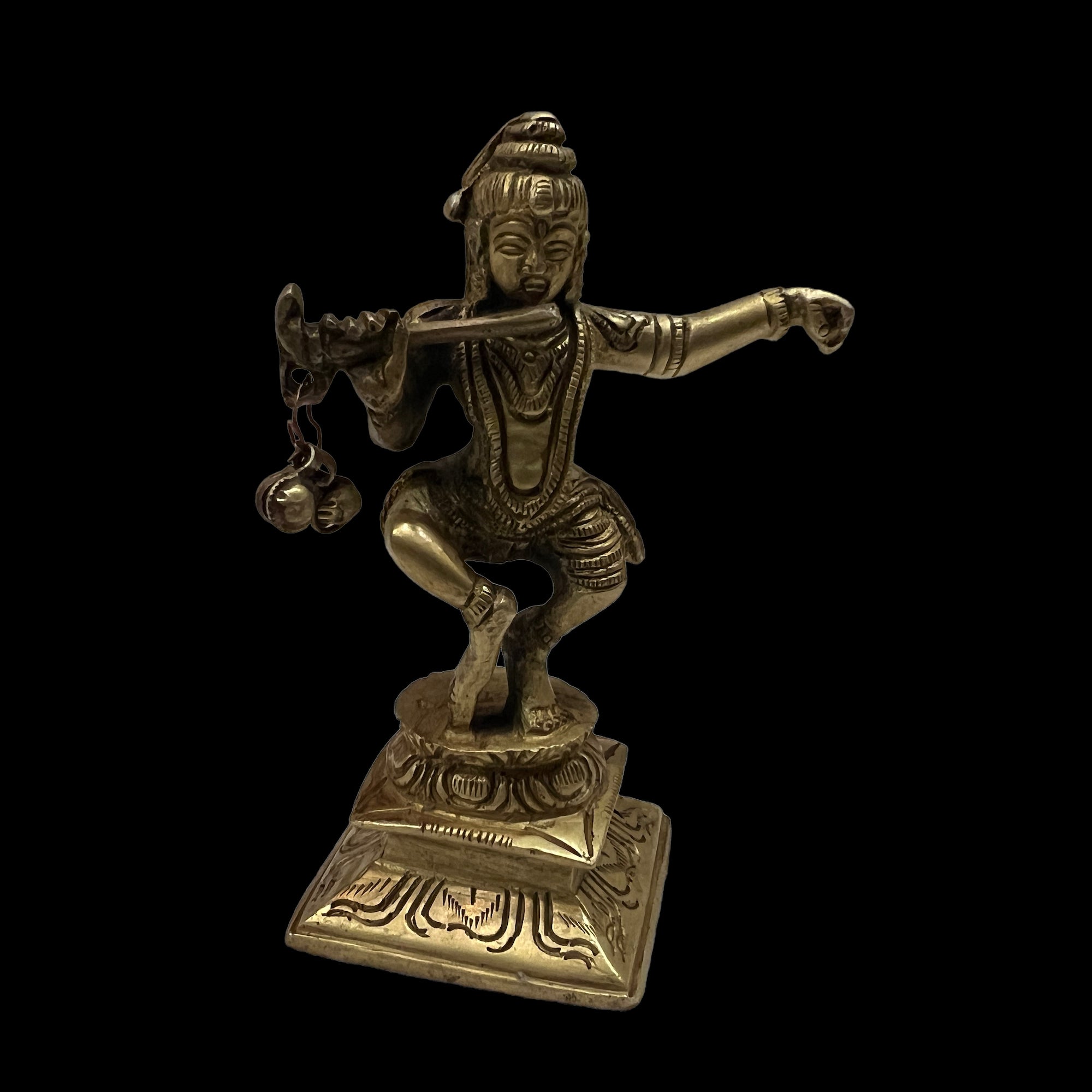 GM Bronze Krishna 285- 4 in - Vintage India NYC