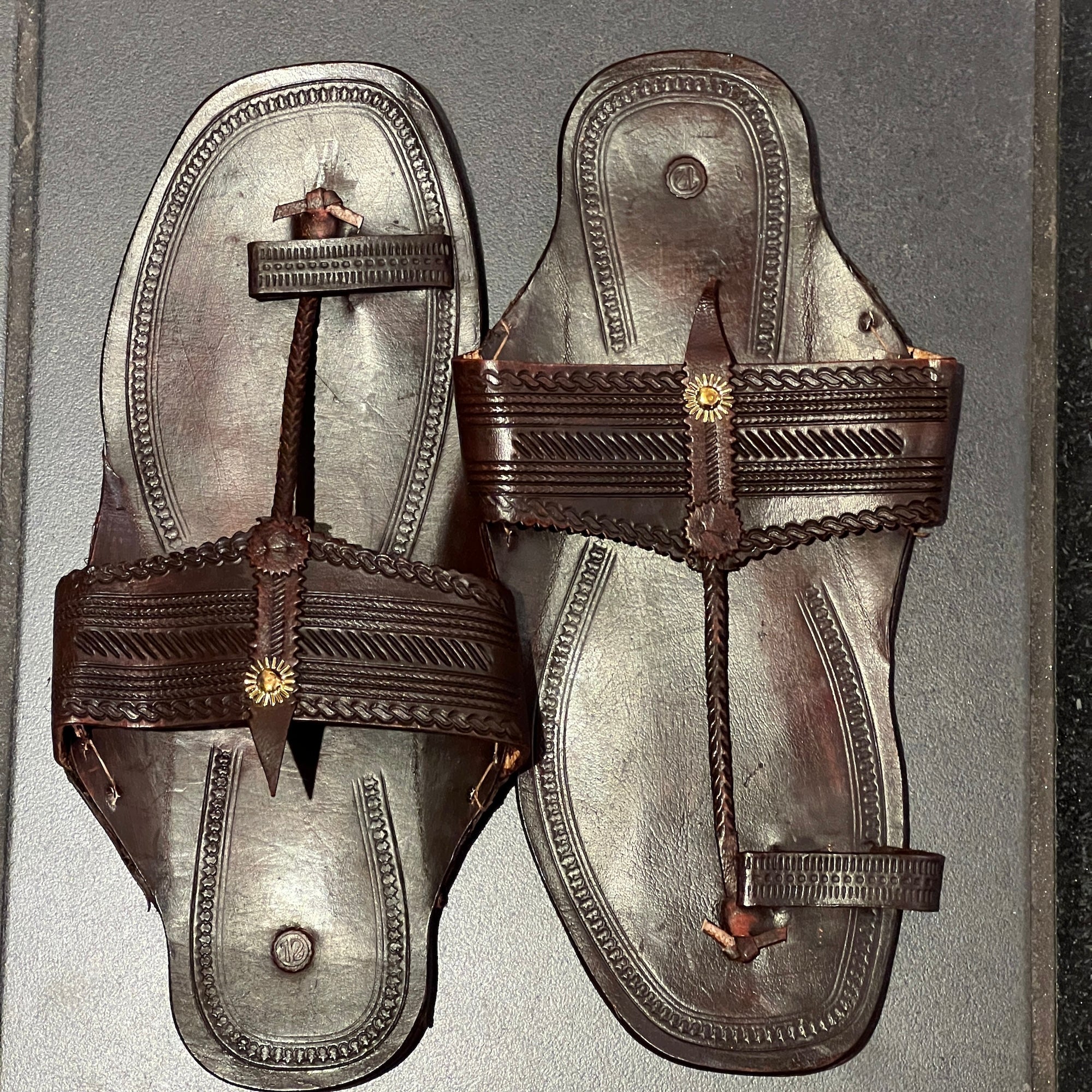 Dark Brown Handmade Indian Sandal Kolhapuri - Vintage India NYC