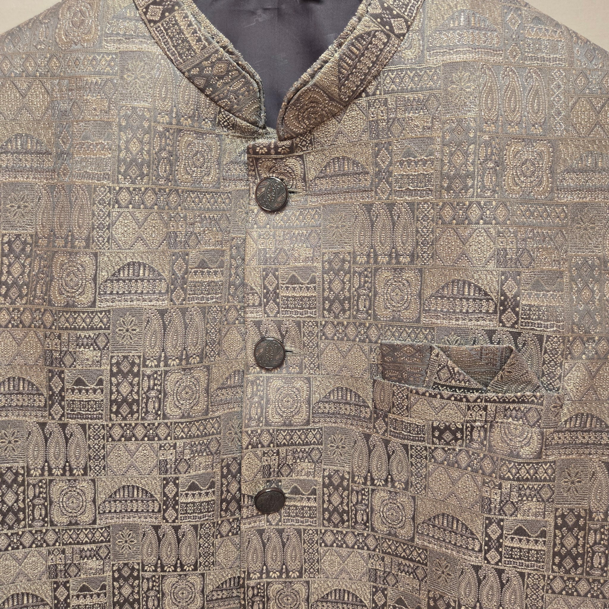 Desert Mauve Geometric Vest