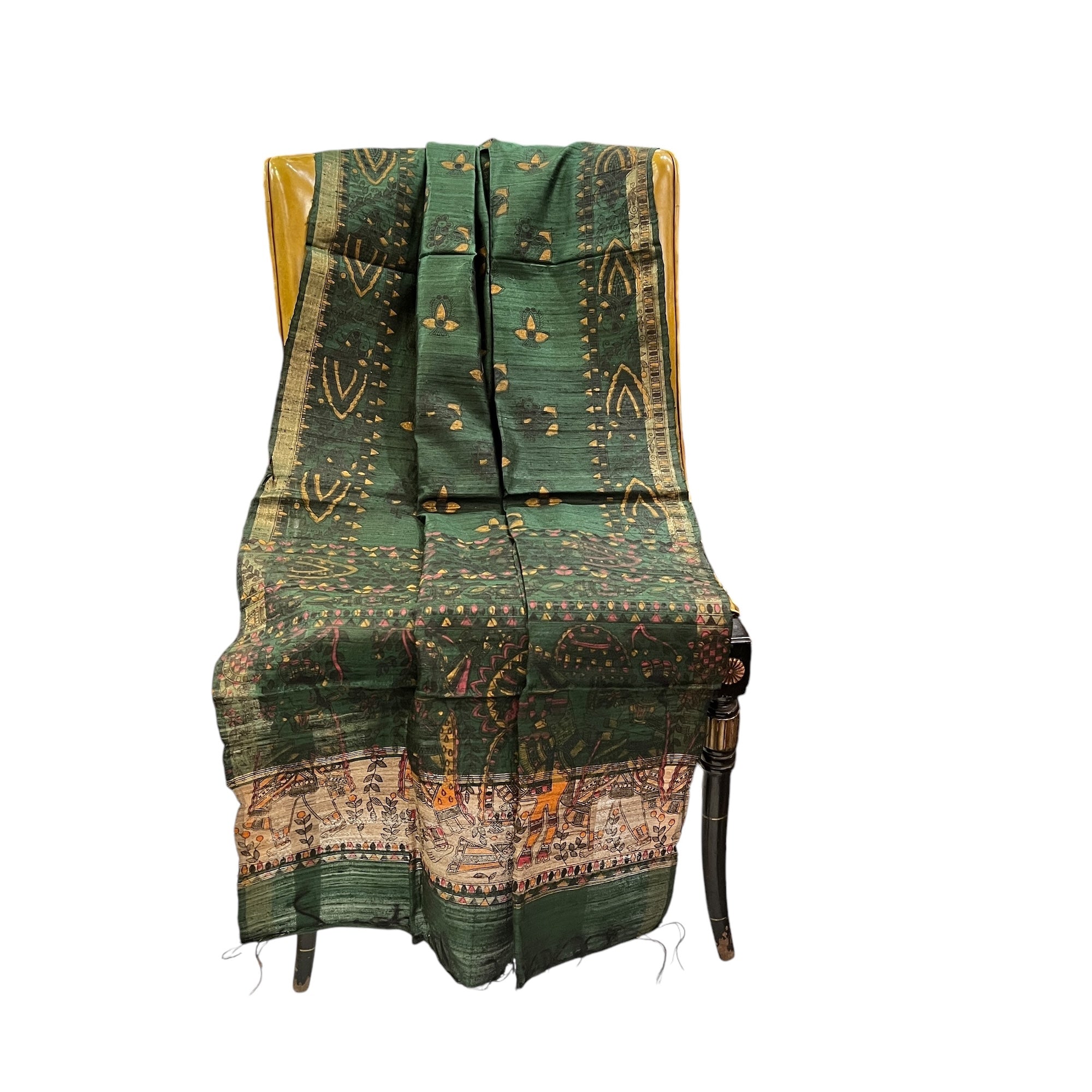 Fine Quality Raw Silk Maddhubani Dupattas