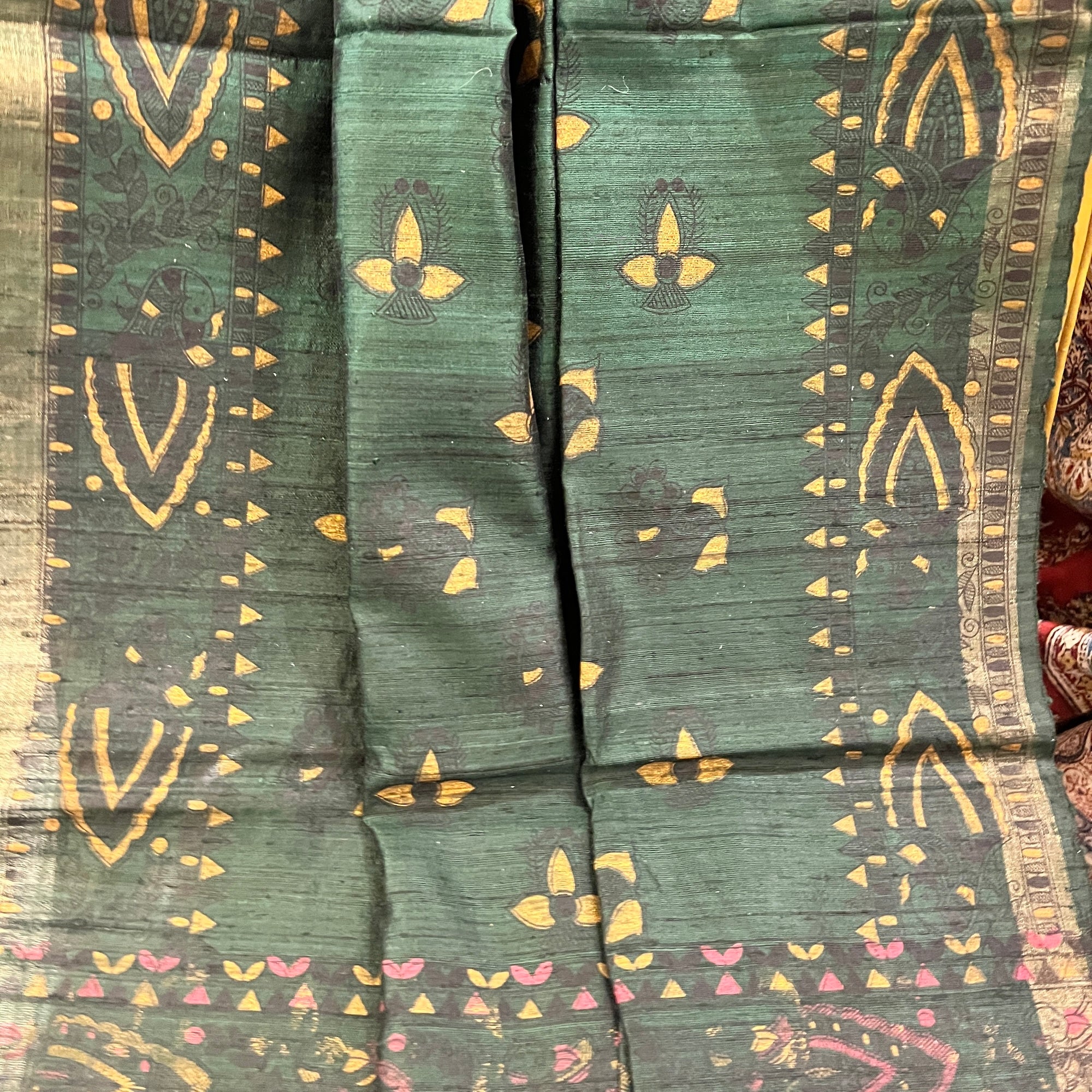 Fine Quality Raw Silk Maddhubani Dupattas