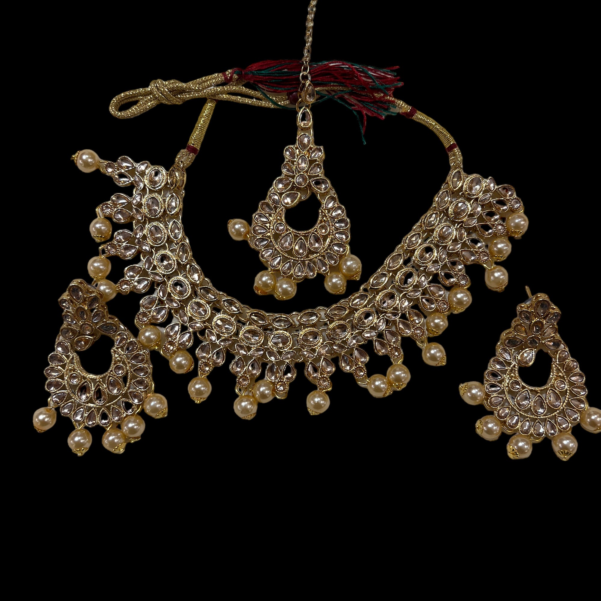 DT Kundan Necklace Sets-2 Colors - Vintage India NYC