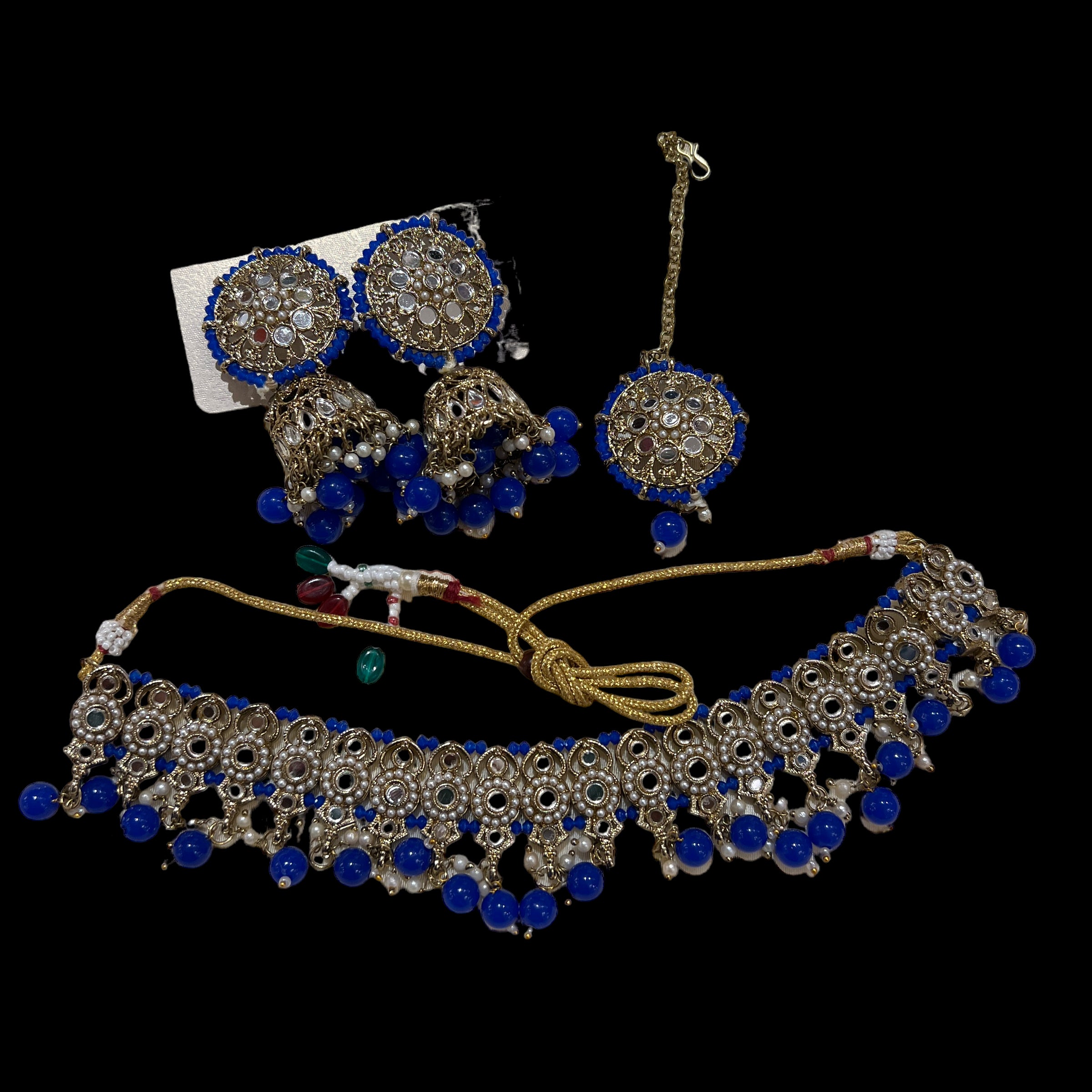 DT Jhumka Necklace Sets 4 - Vintage India NYC