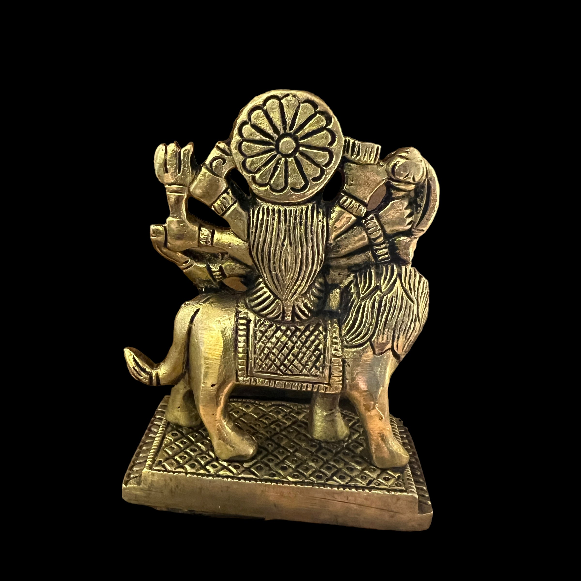 GM Brass Durga 284- 3 in - Vintage India NYC