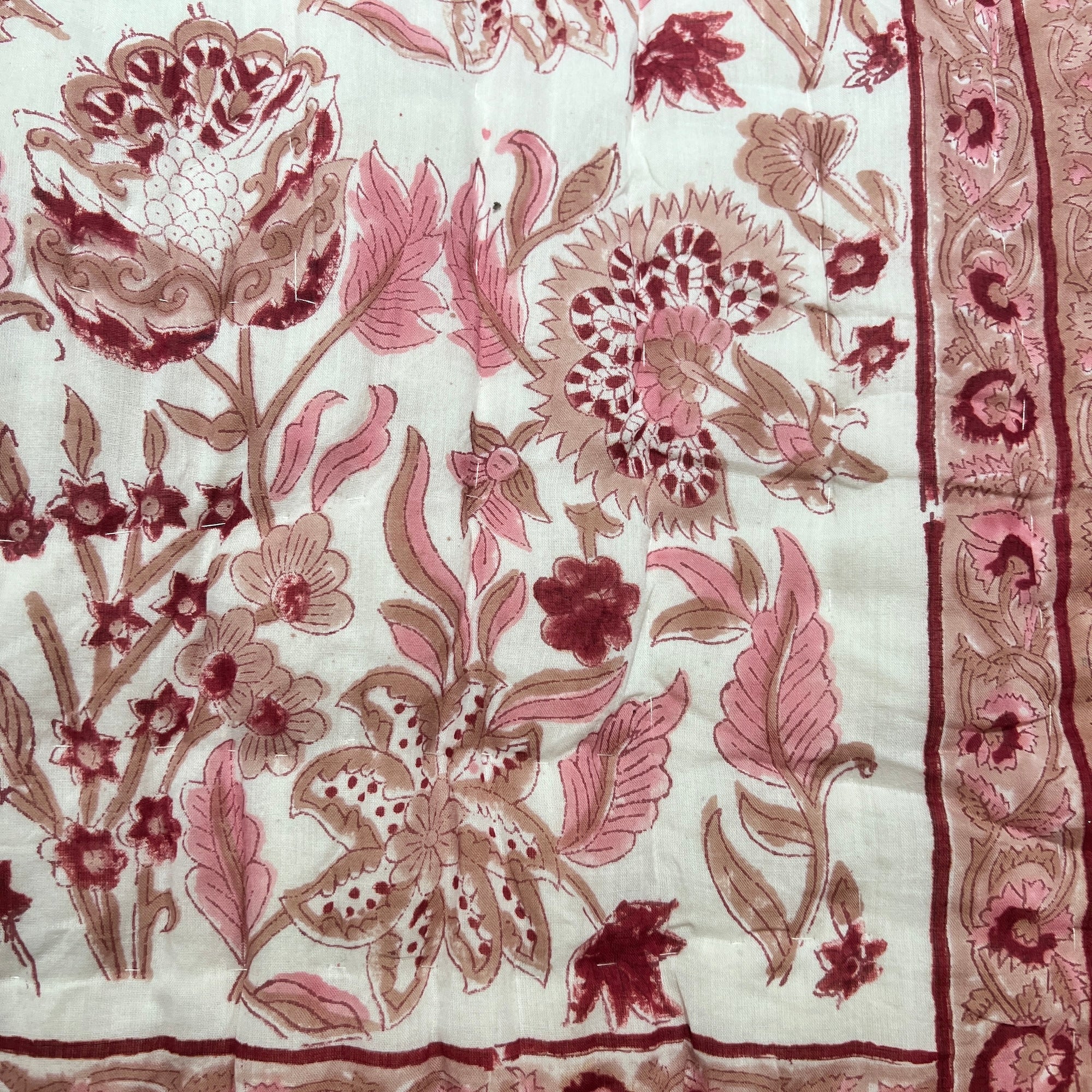 Reversible Hand Block Quilts-Twin-Various - Vintage India NYC