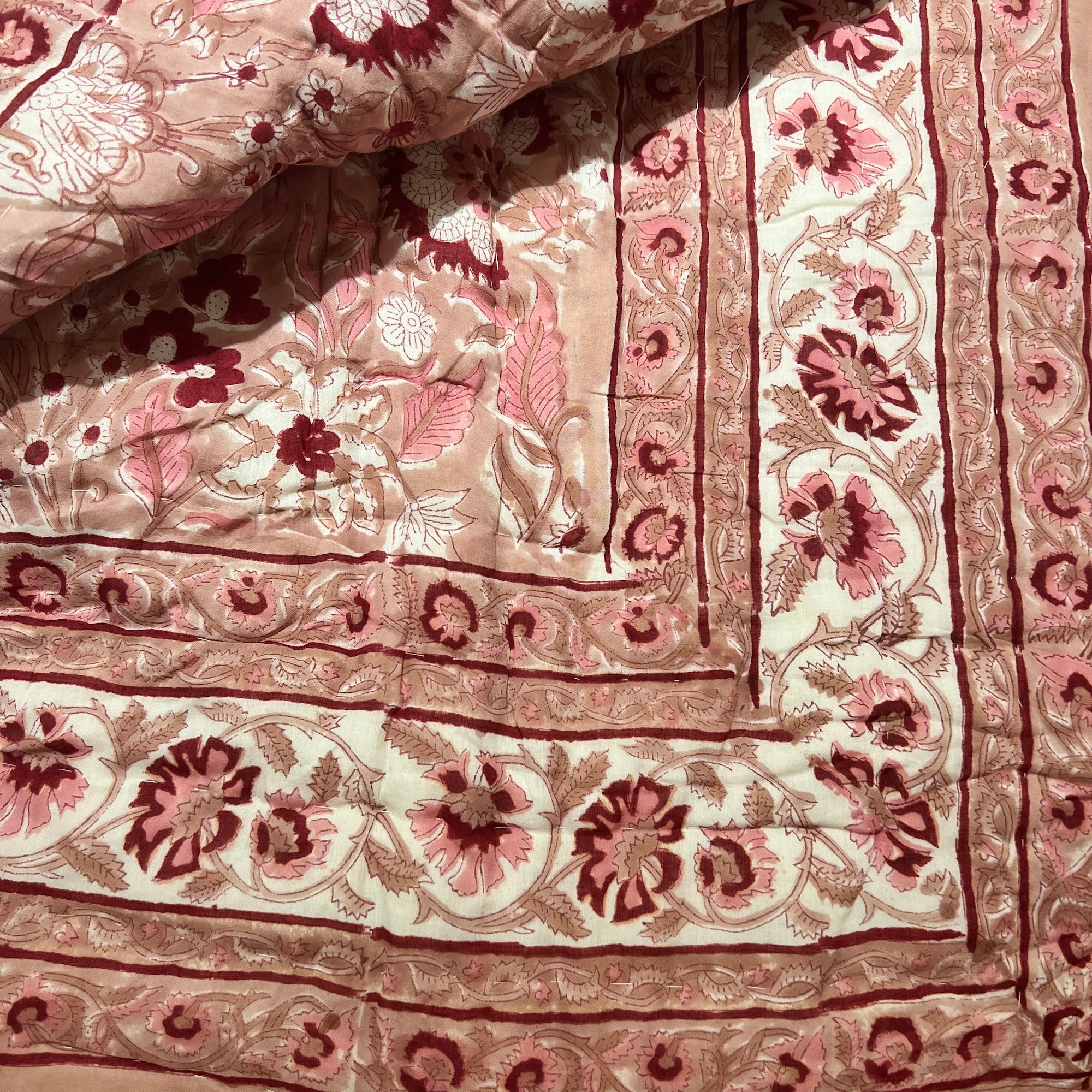 Reversible Hand Block Quilts-Twin-Various - Vintage India NYC