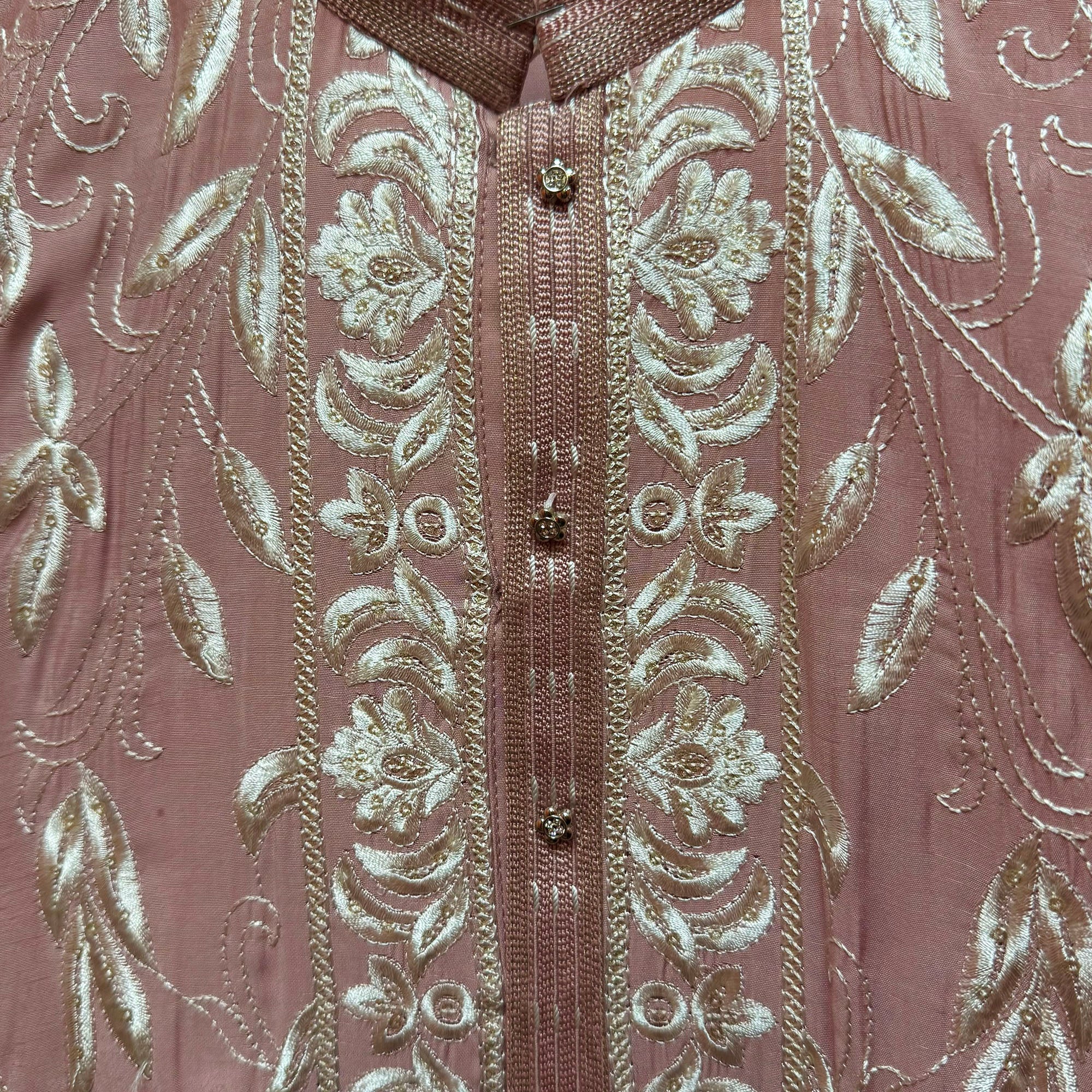 Cream Embroidered Kurta - Colors - Vintage India NYC