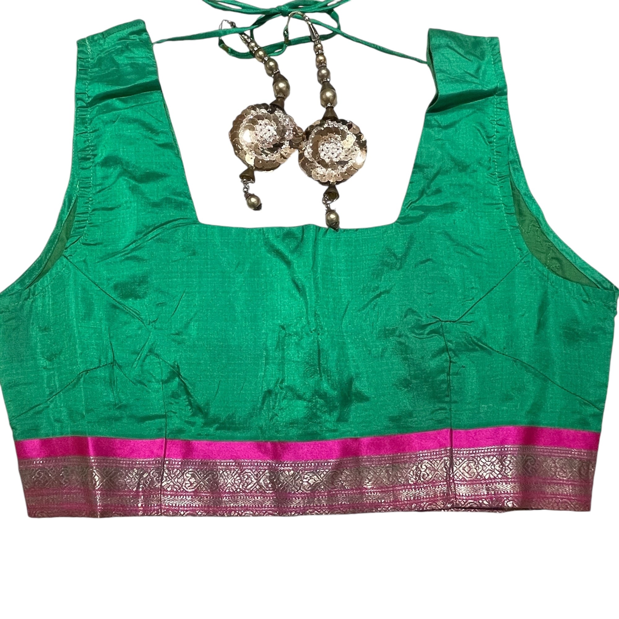 Brocade & Embroidered Saree Blouses 2-Size 34