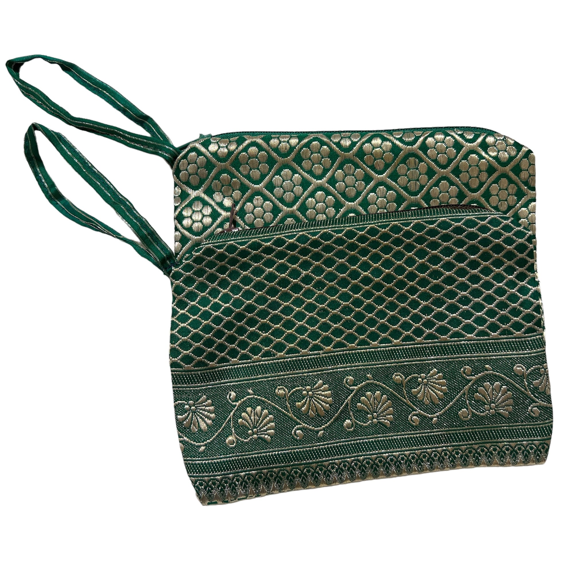 Vintage Sari Zip Pouch Bag Sm - Vintage India NYC