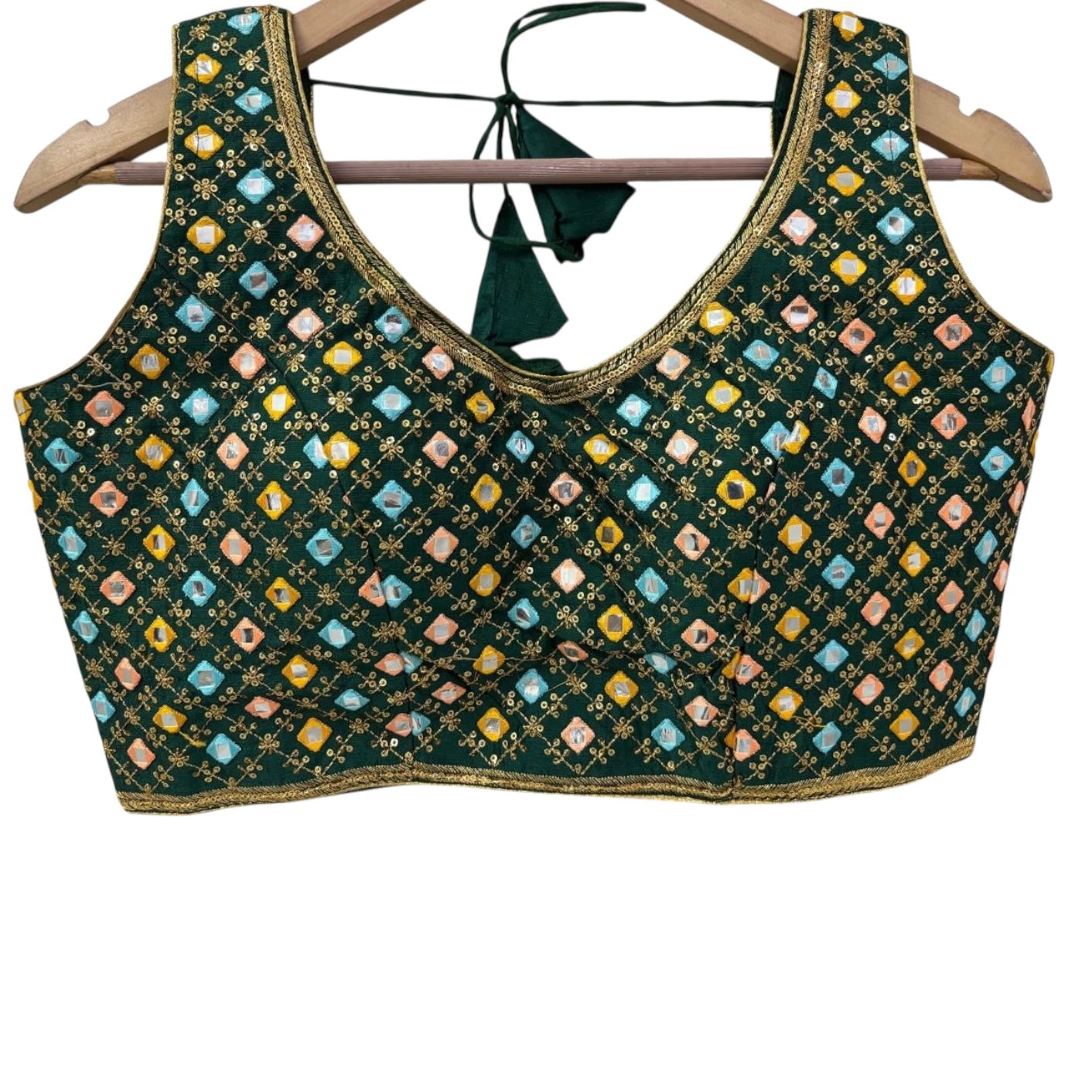 Mirrored Choli Blouse- Many Colors - Vintage India NYC