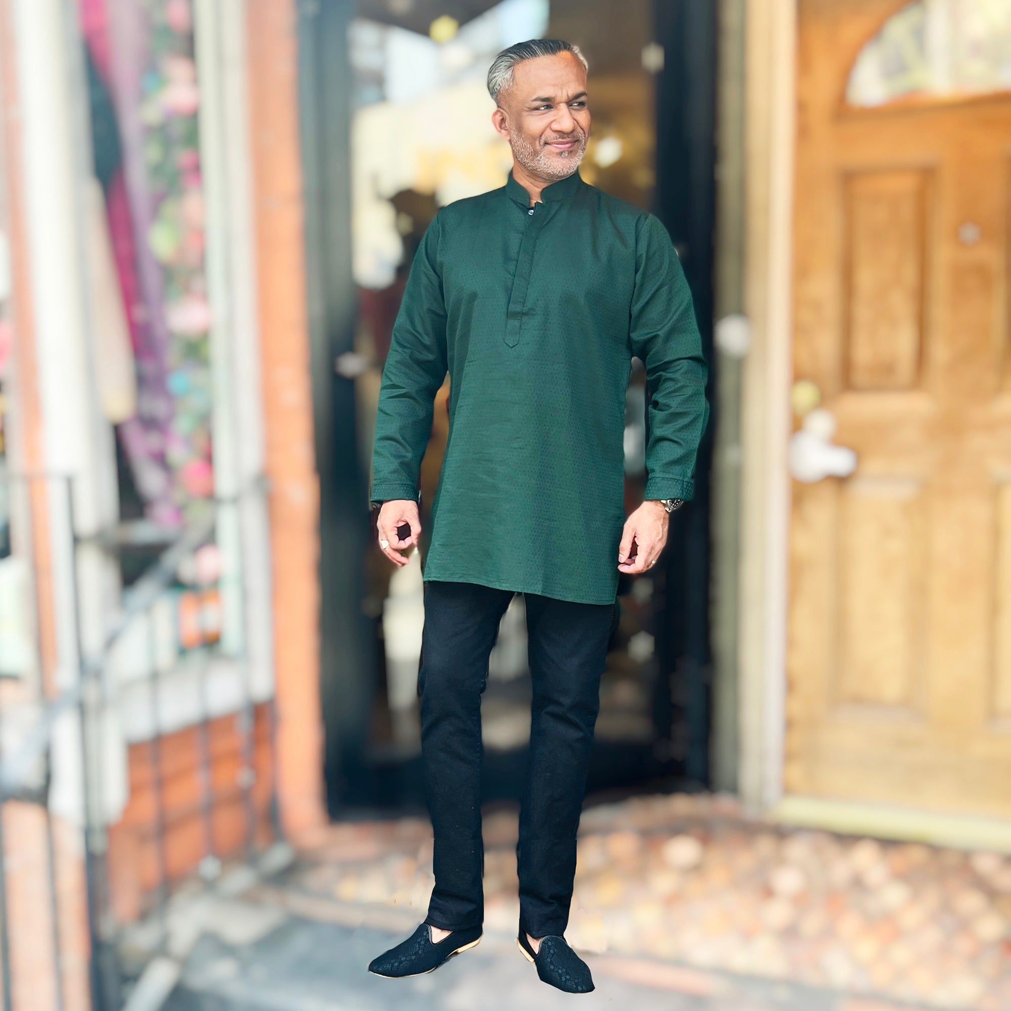 Shade Band Collar Short Kurta- Various Colors
