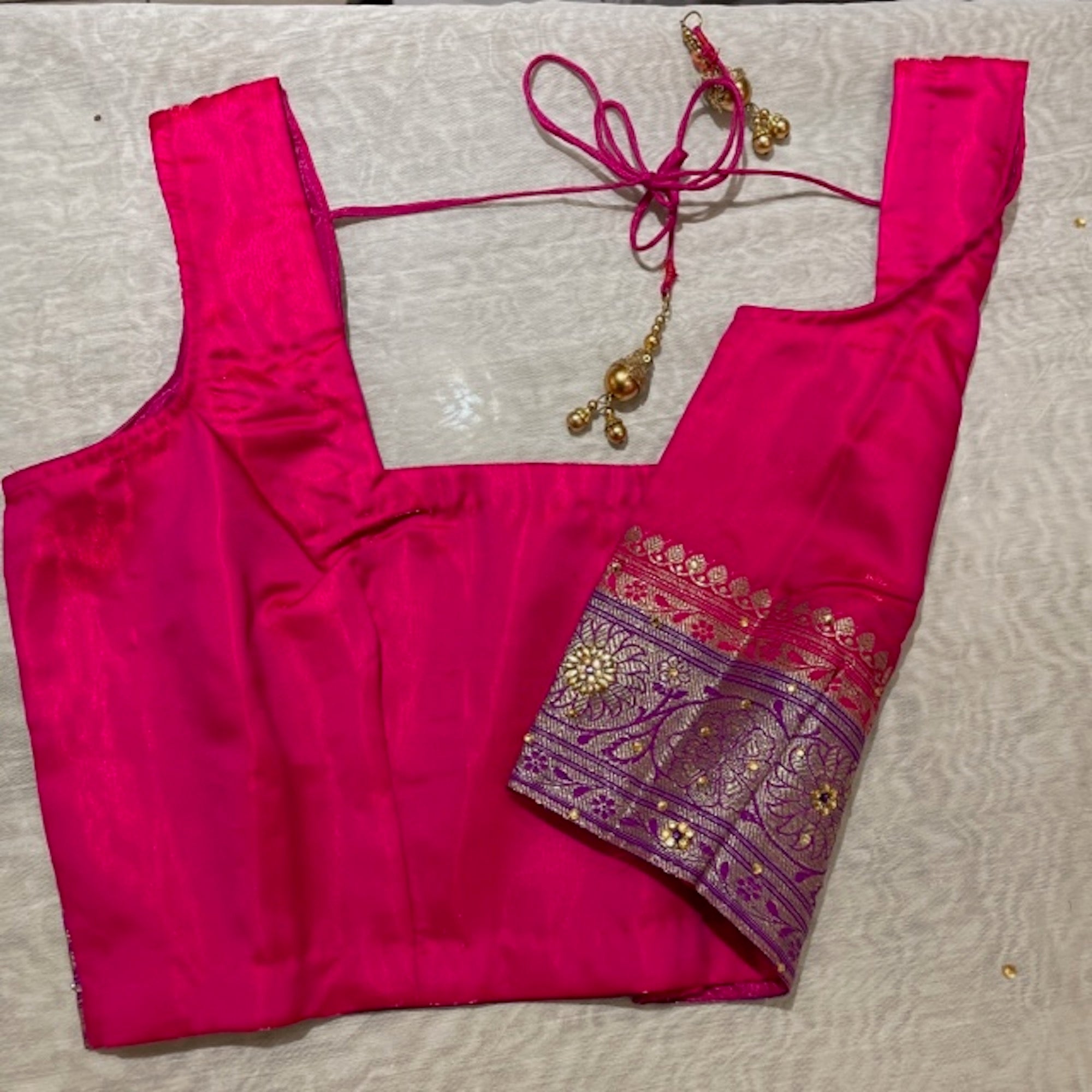 Brocade Saree Blouses-Size 40 - Vintage India NYC