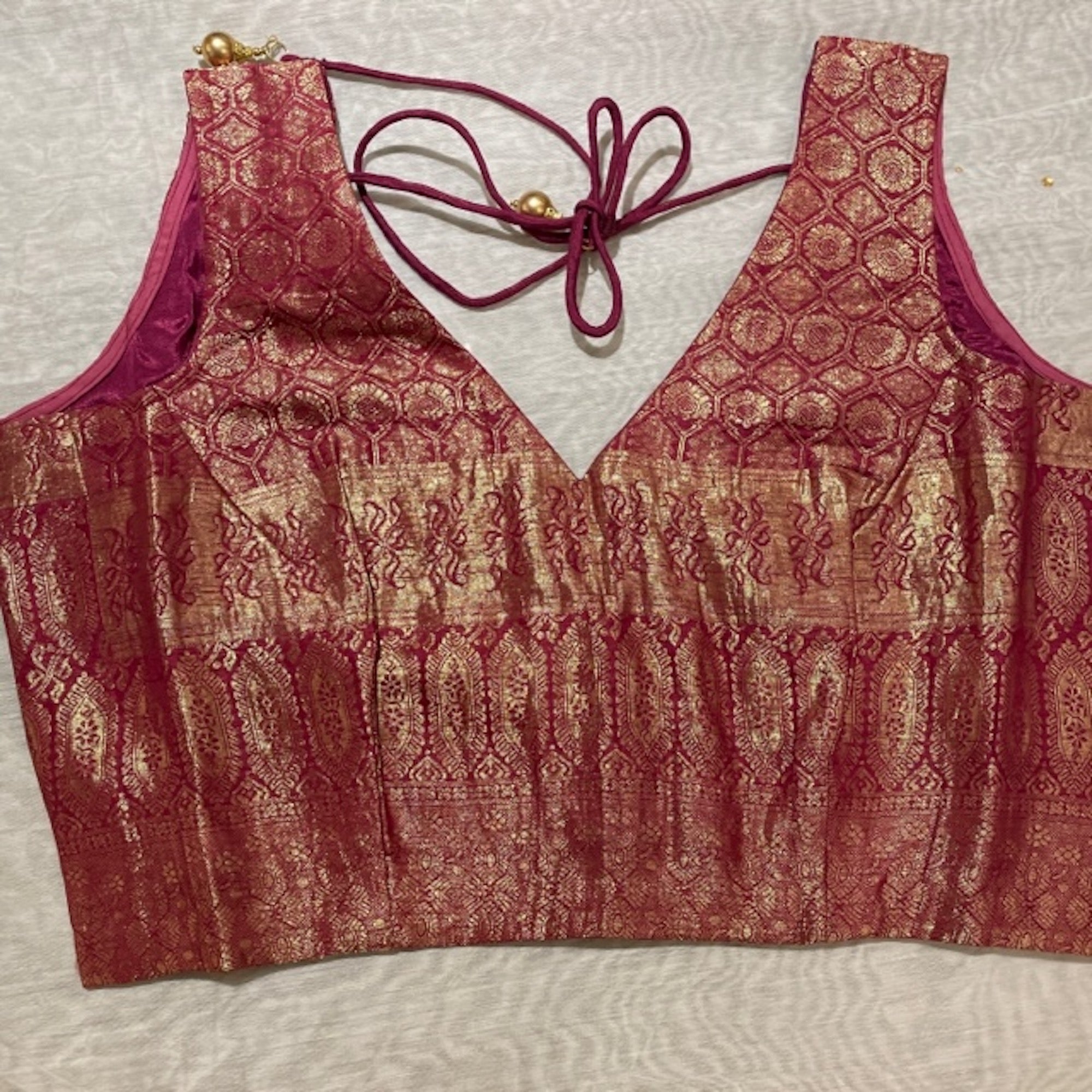 Brocade Saree Blouses-Size 40 - Vintage India NYC
