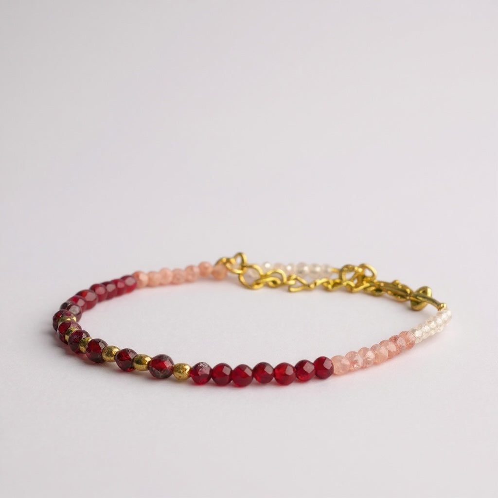 MK Semi Precious Mini Stone Bracelet-Colors - Vintage India NYC