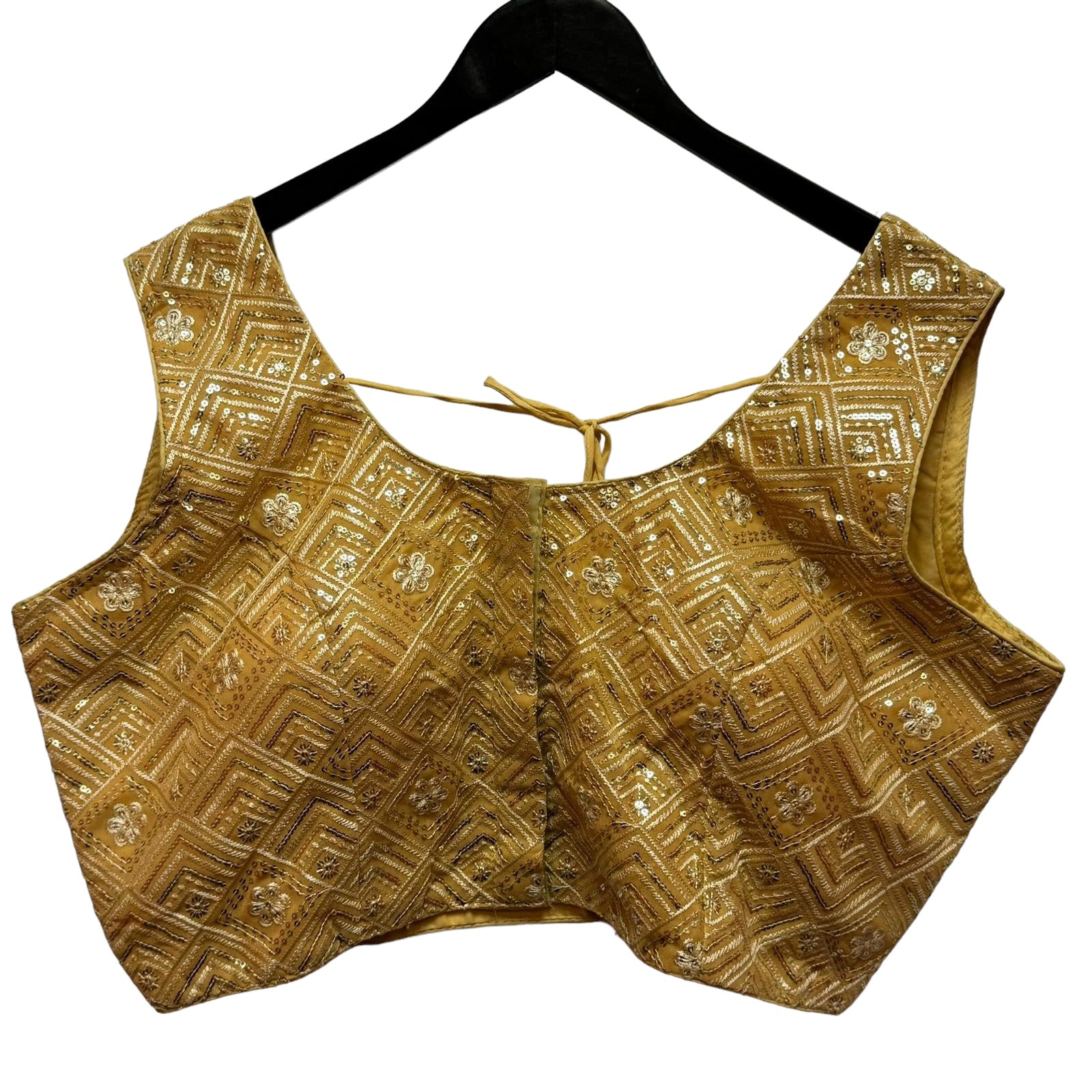 Sequin Sleeveless Blouse-Size 44-3 Colors - Vintage India NYC