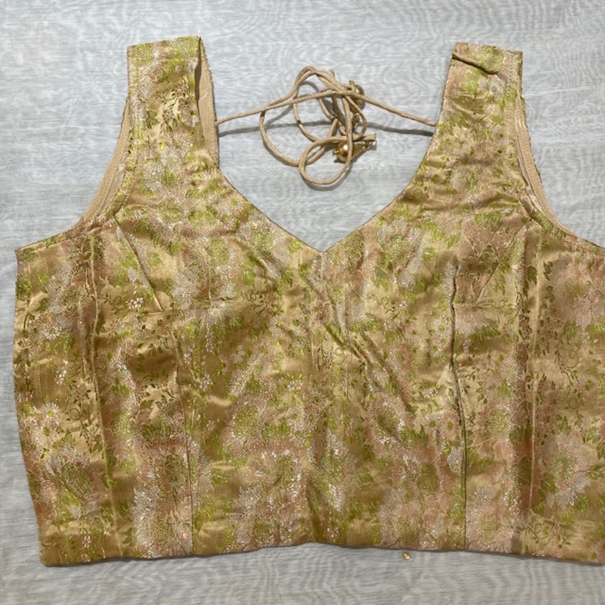 Brocade Saree Blouses-Size 36 - Vintage India NYC