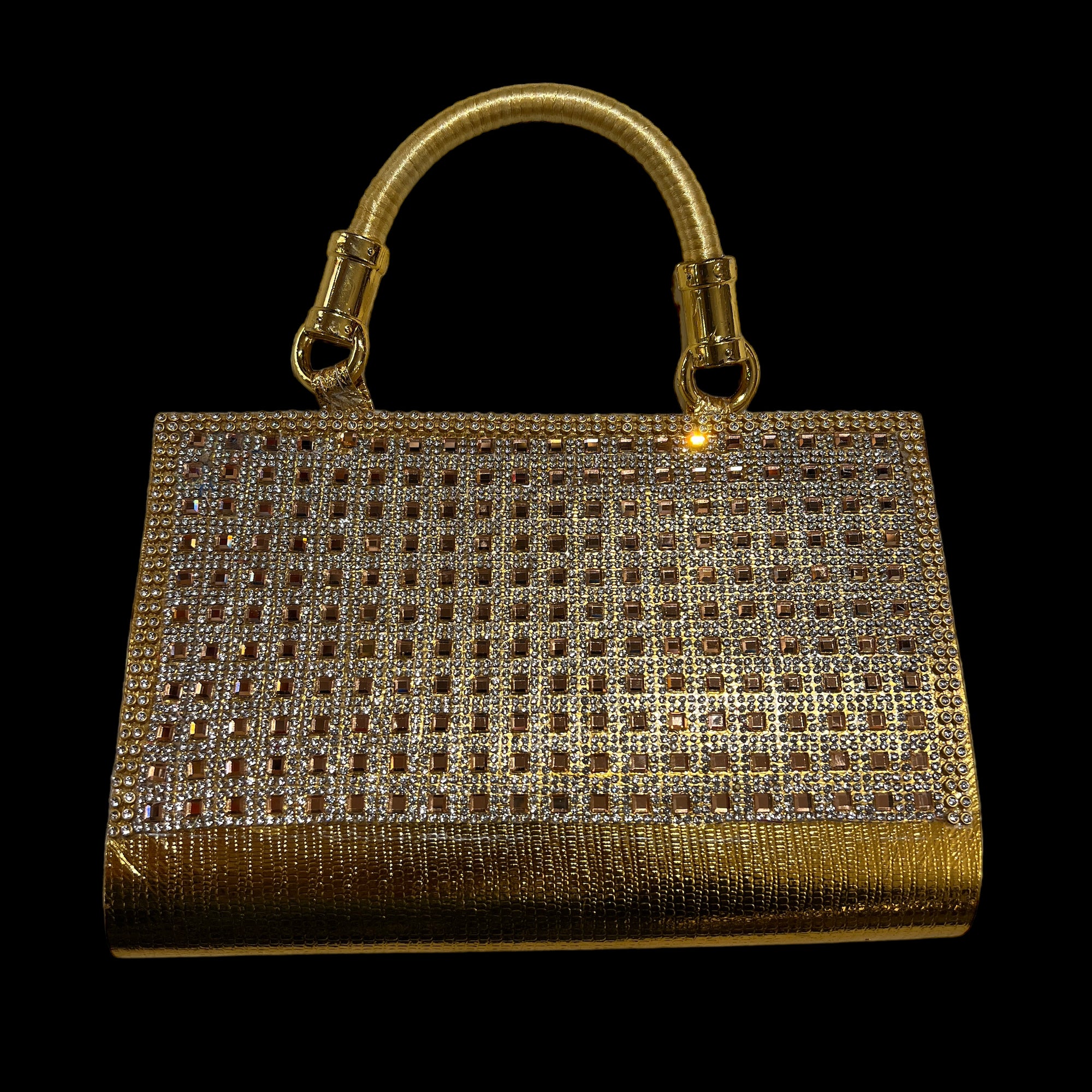 Gold Stonework Purse - Vintage India NYC