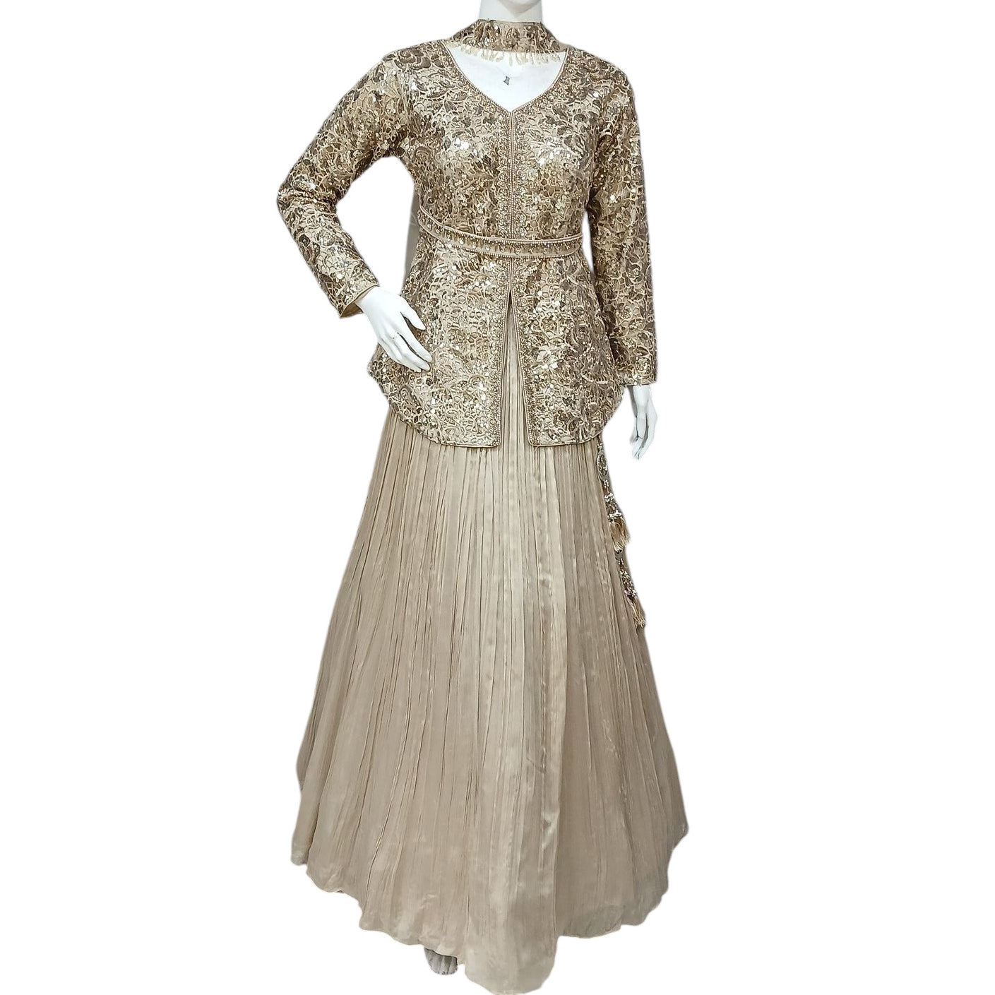 Long Blouse Lehenga Set -3 Colors - Vintage India NYC