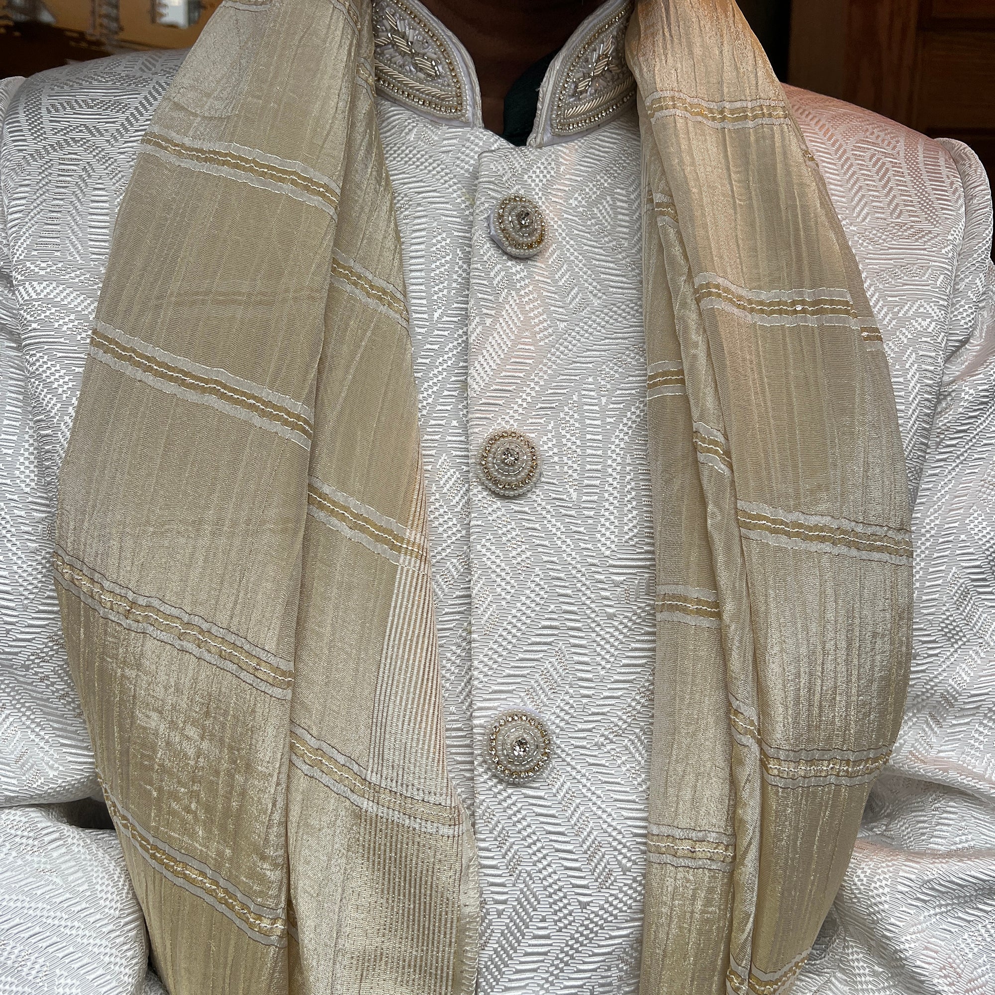Mens Gold Dupatta - Vintage India NYC