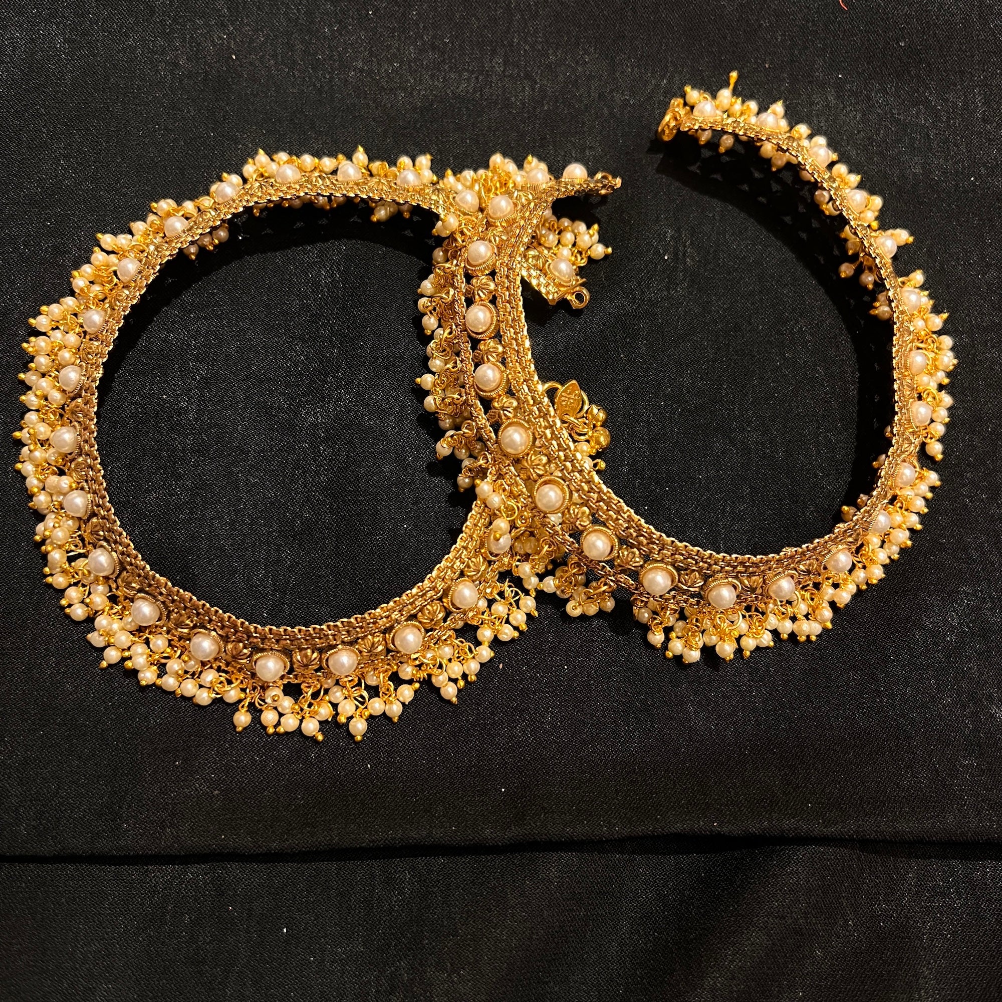 Gold Plate Ankle Bracelets - Vintage India NYC