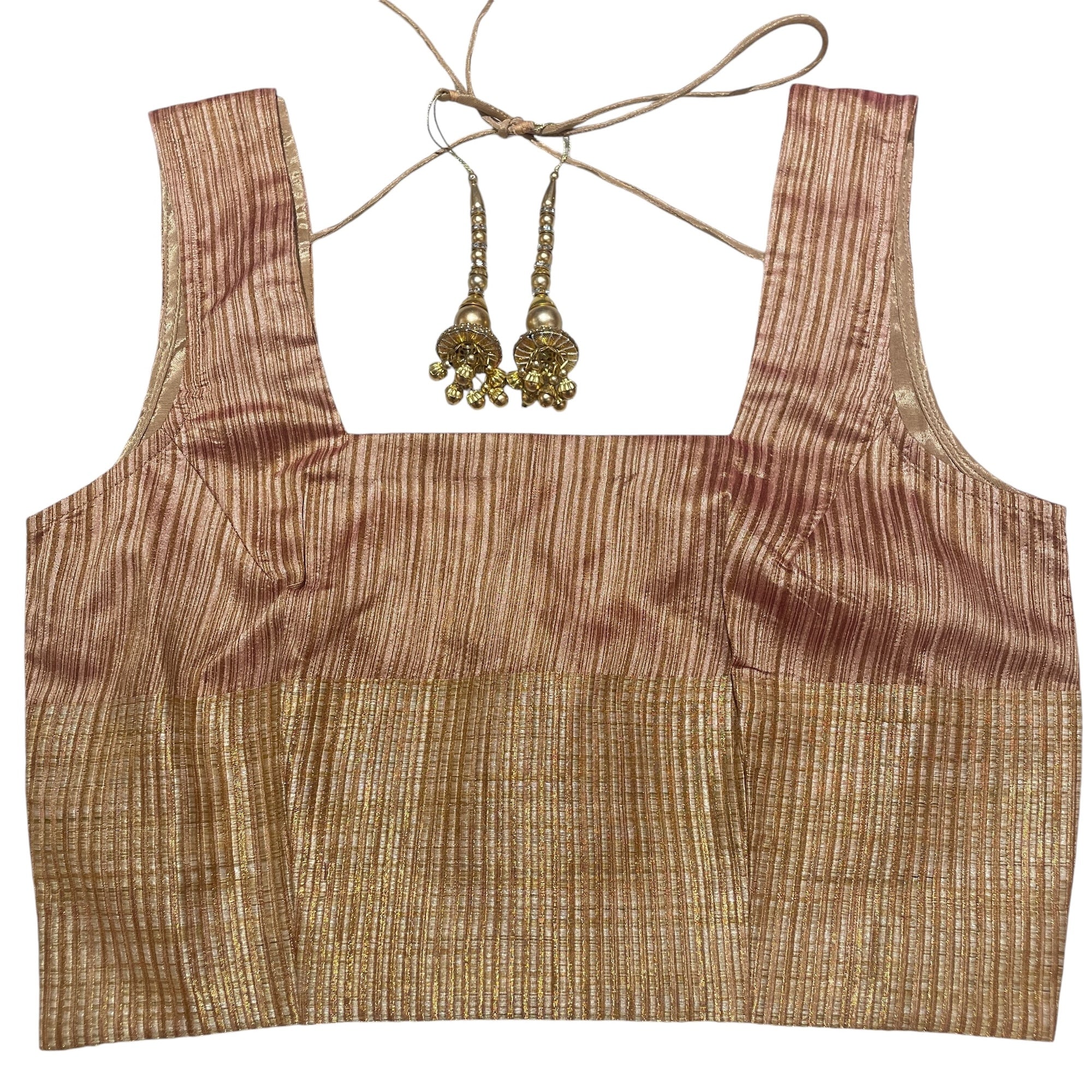 Brocade & Embroidered Saree Blouses 2-Size 32 - Vintage India NYC
