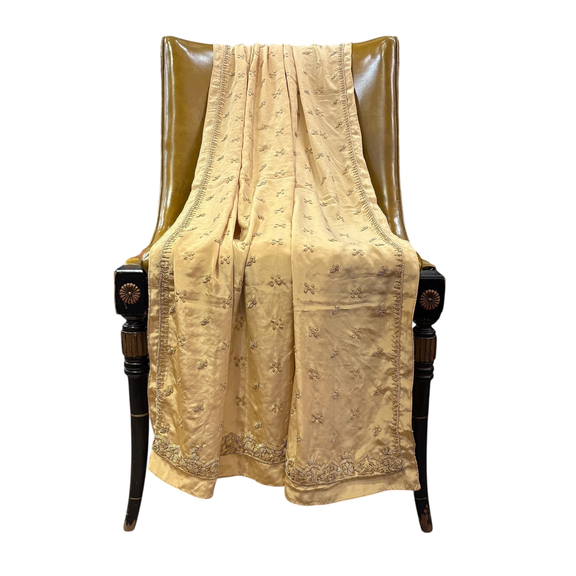 Gold Heavy Work Zardosi Dupatta