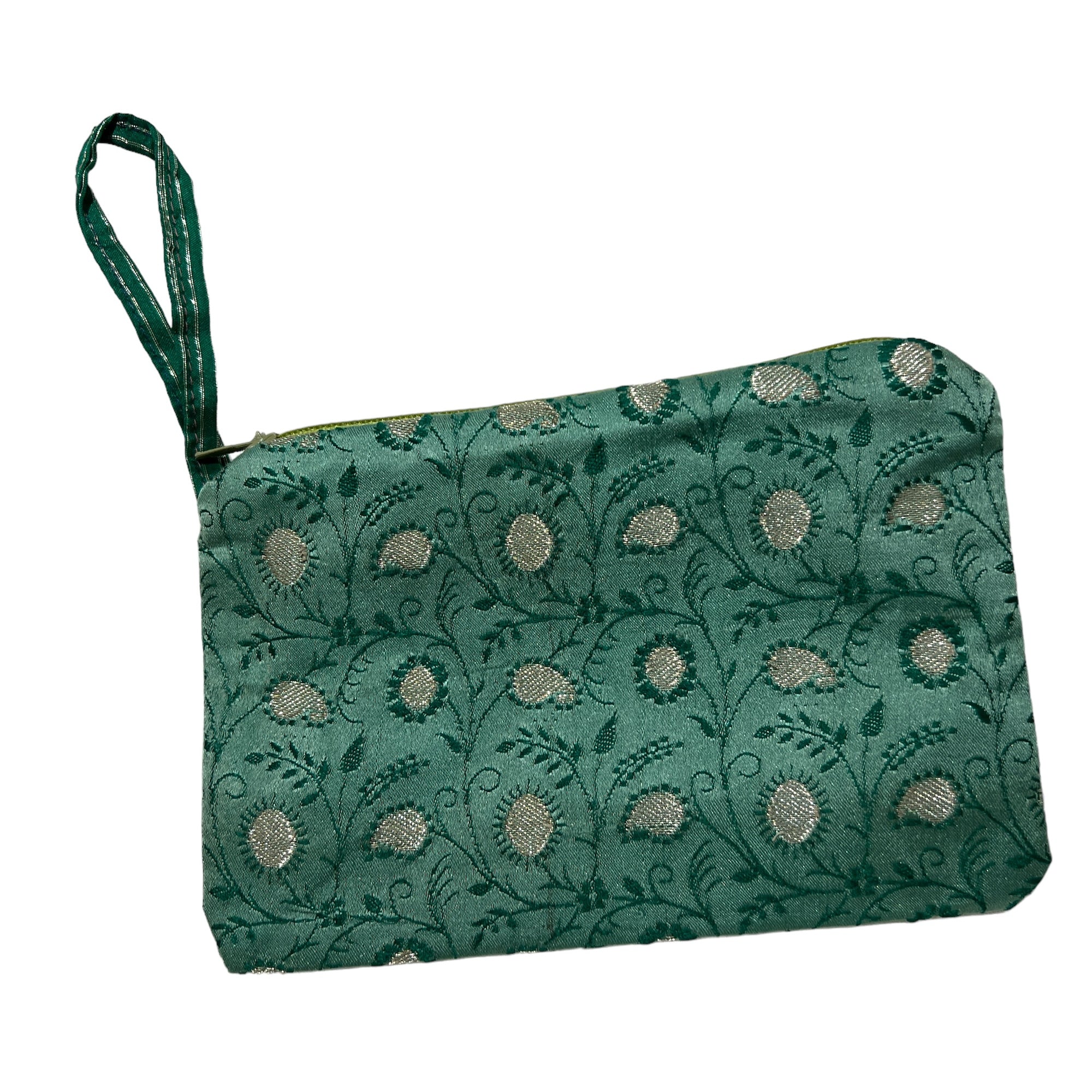 Vintage Sari Zip Pouch Bag Sm - Vintage India NYC