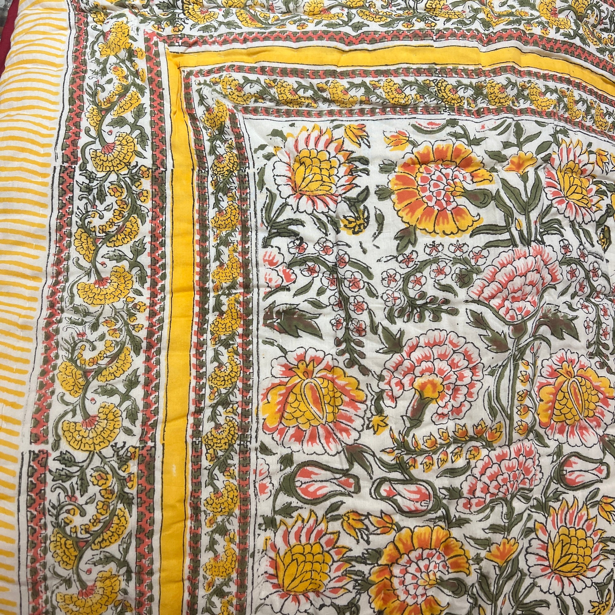 Reversible Hand Block Quilts-Twin-Various - Vintage India NYC