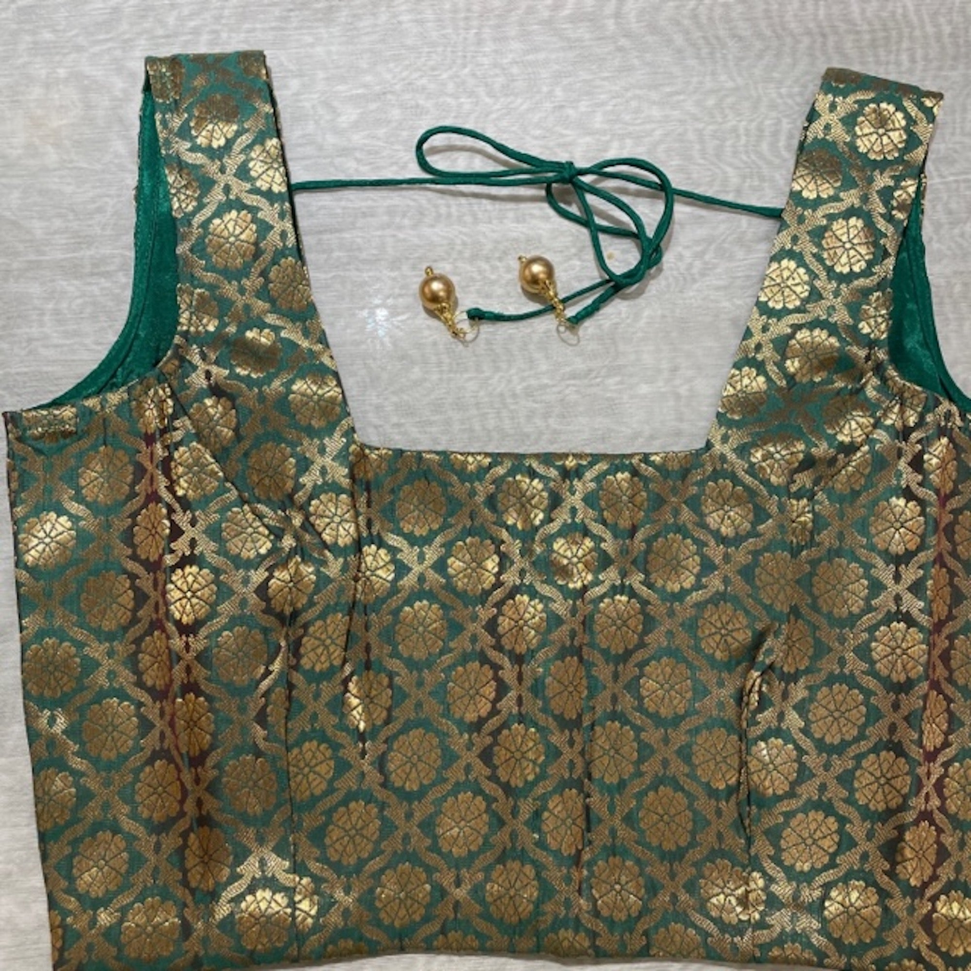 Brocade Saree Blouses-Size 36 - Vintage India NYC