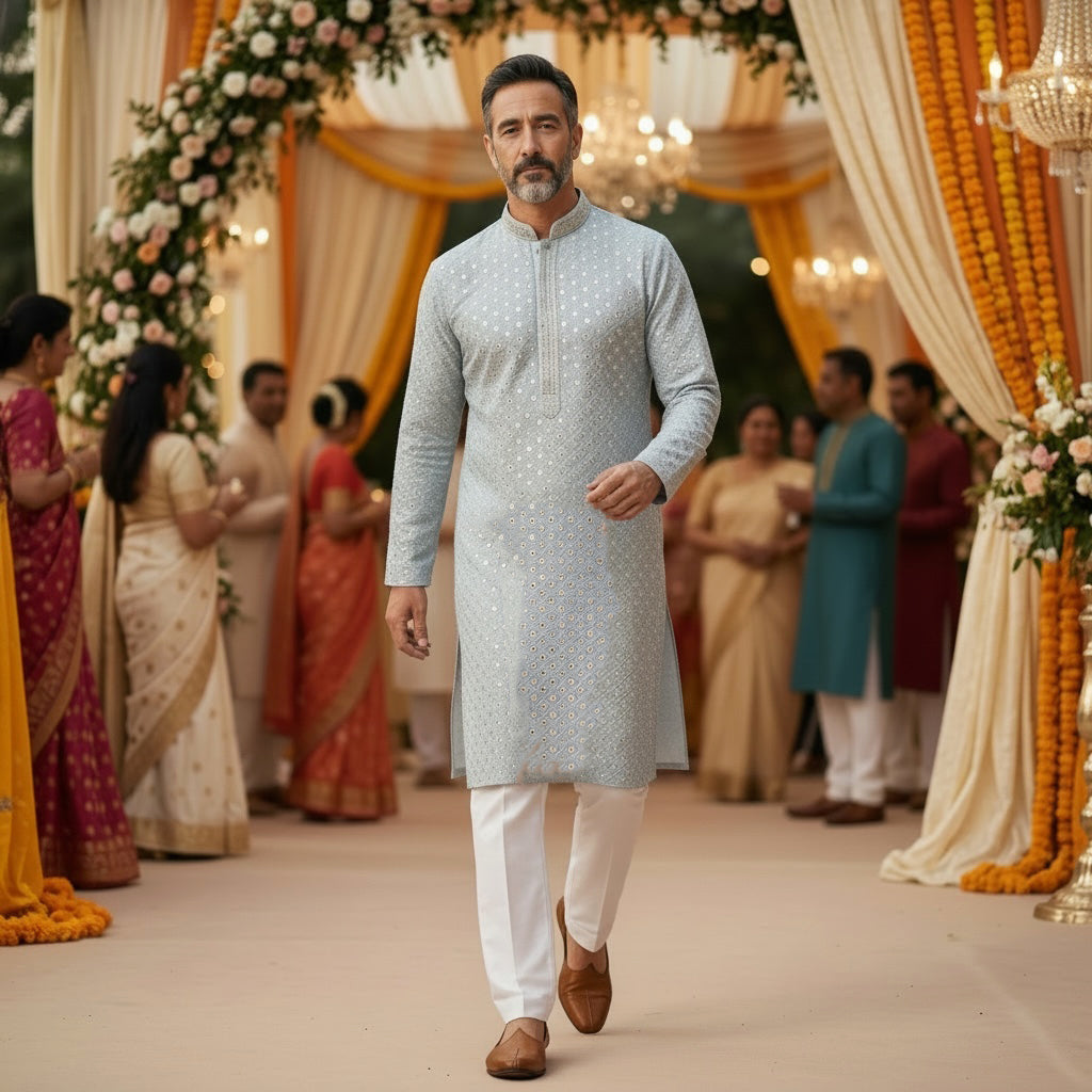 DT Pastel Lucknowi Kurtas-Colors - Vintage India NYC