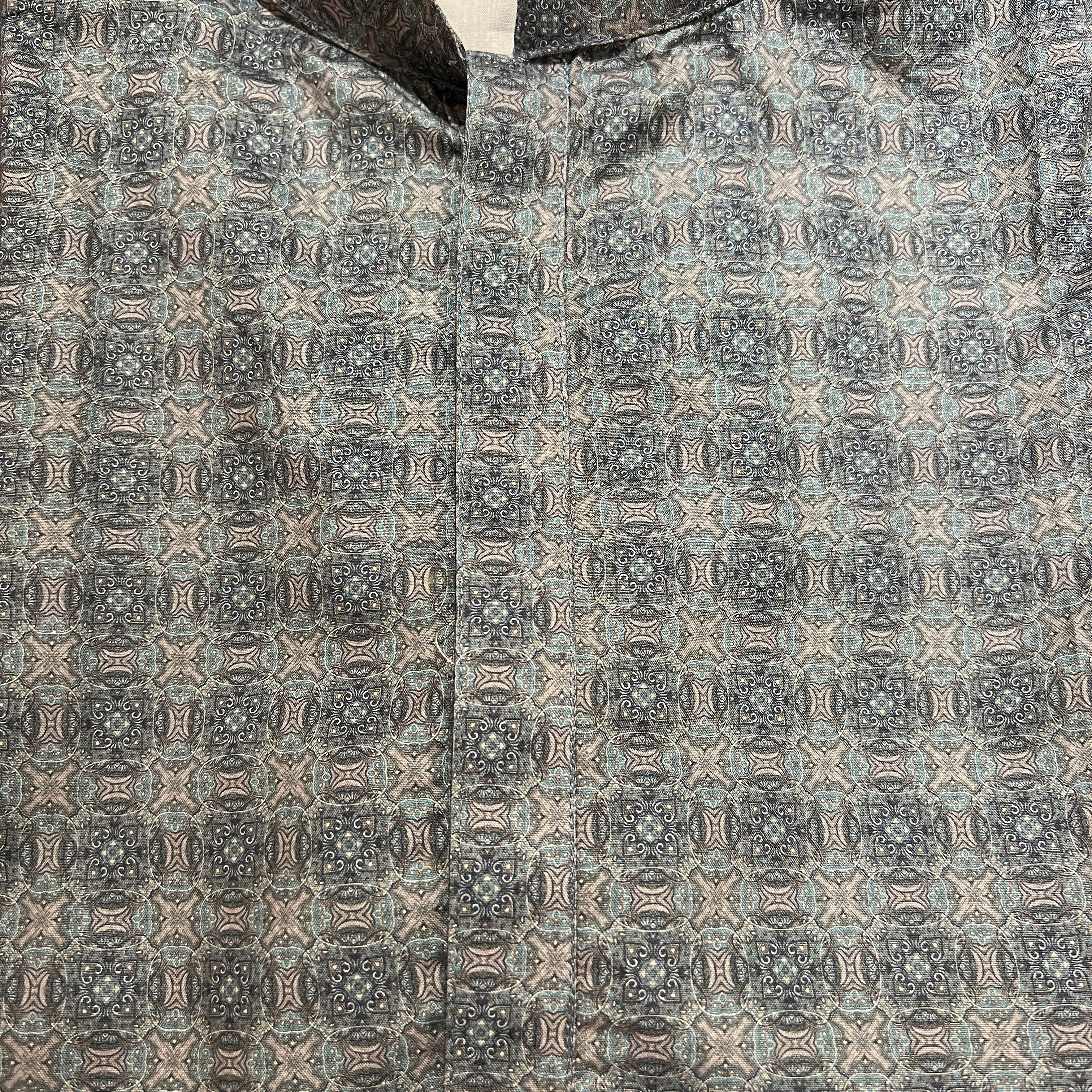 YD Grey Print Kurta - Vintage India NYC