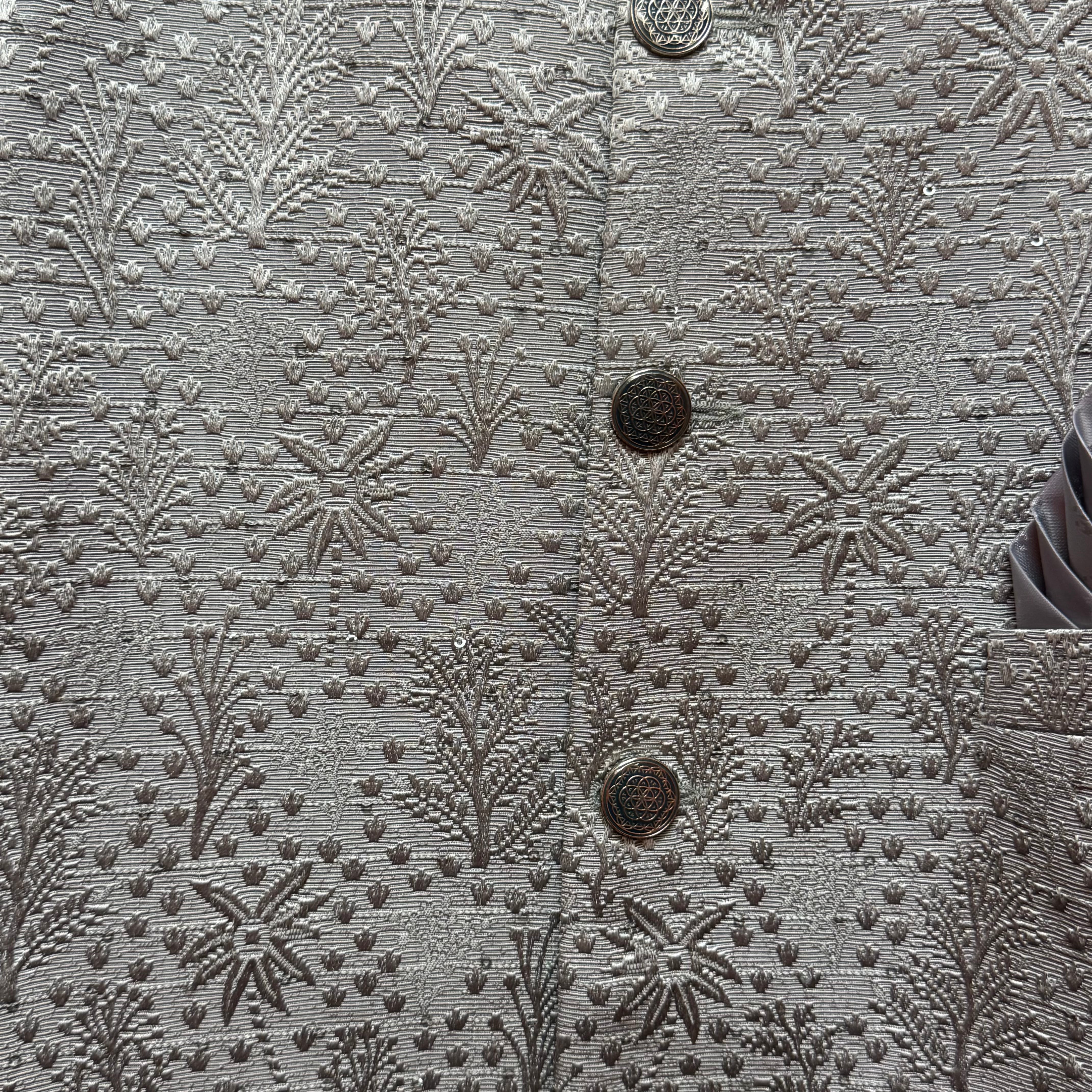 Oyster Grey Pastel Sherwani