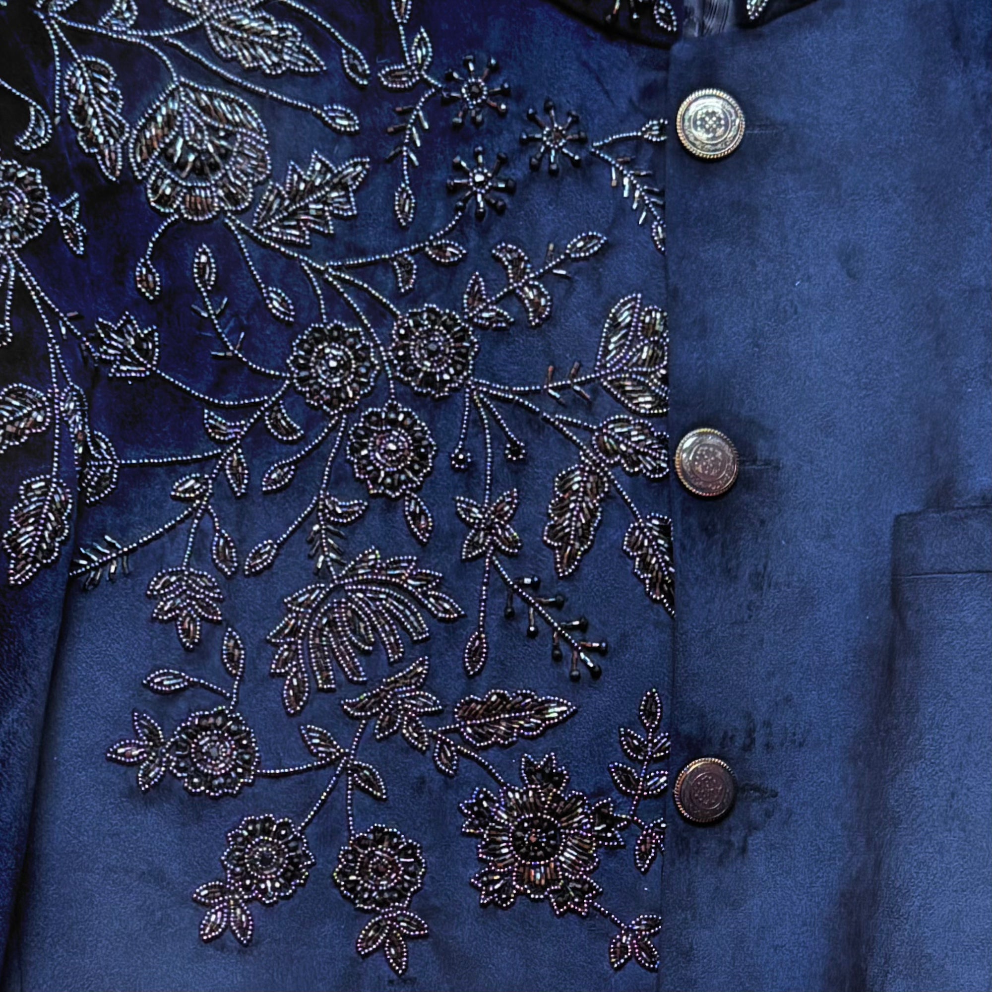 Hand Beadwork Velvet Jodhpuri