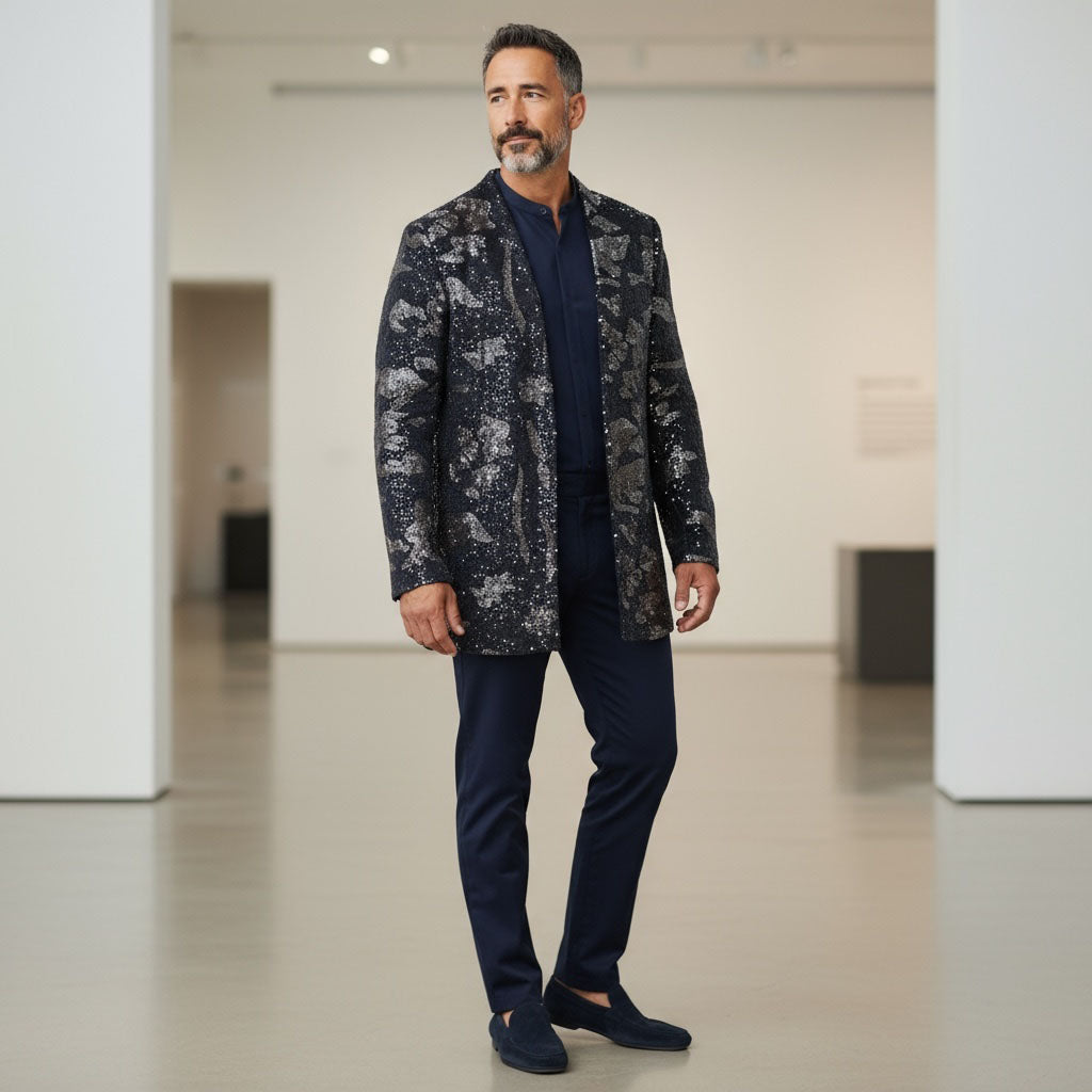 Navy Heavy Work Open Jacket