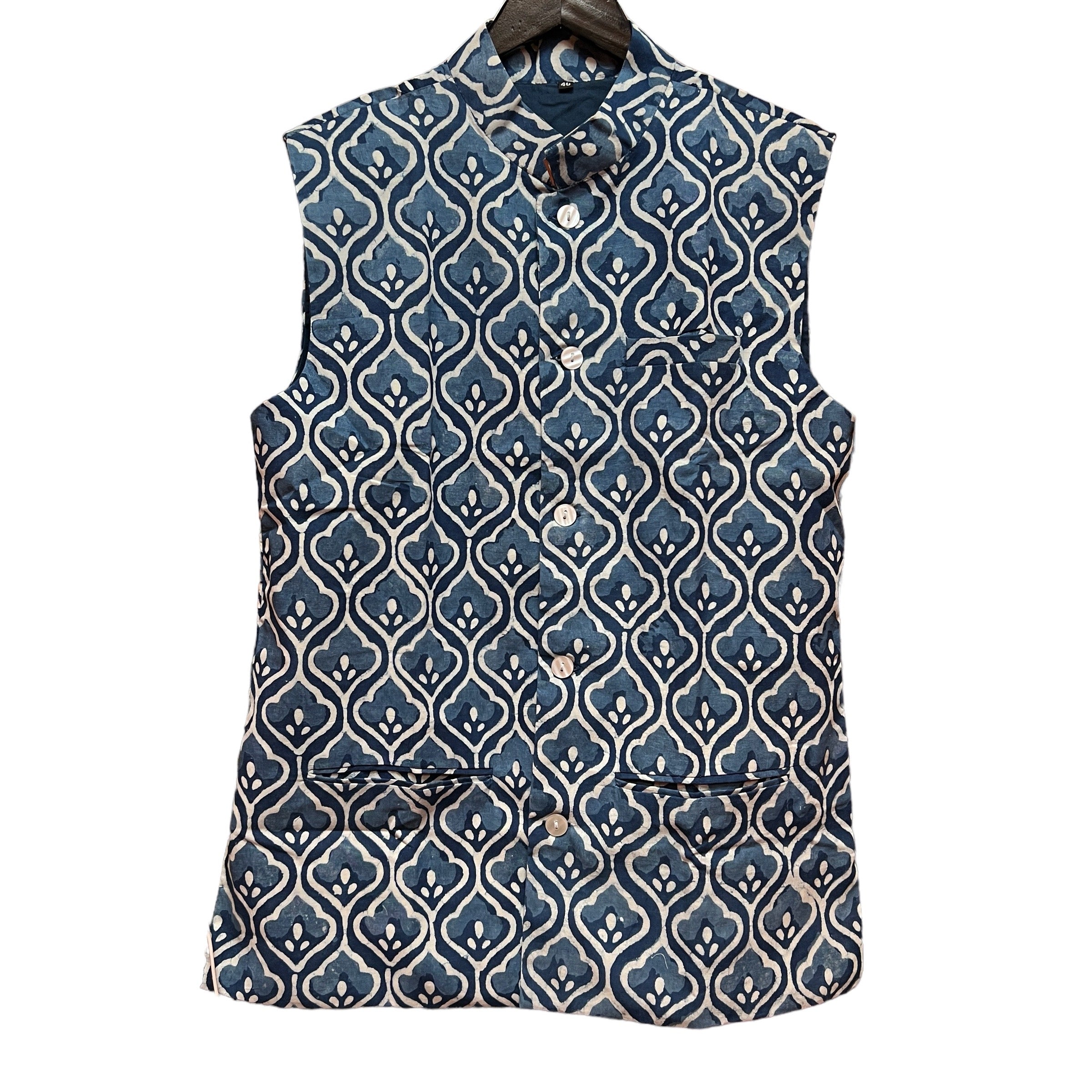 Cotton Block Print Vests-4 Styles - Vintage India NYC